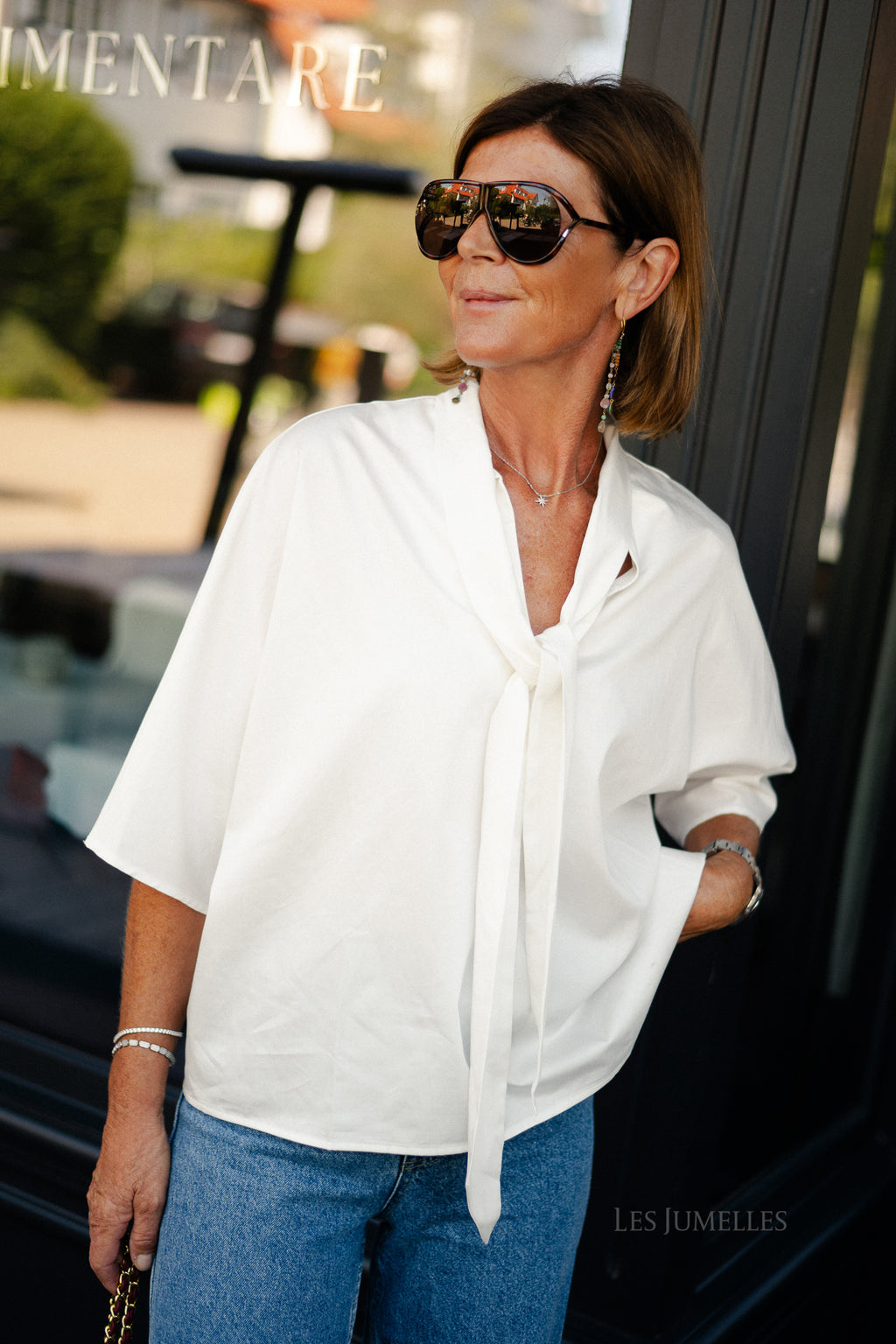 YASKaren 3/4 top star white