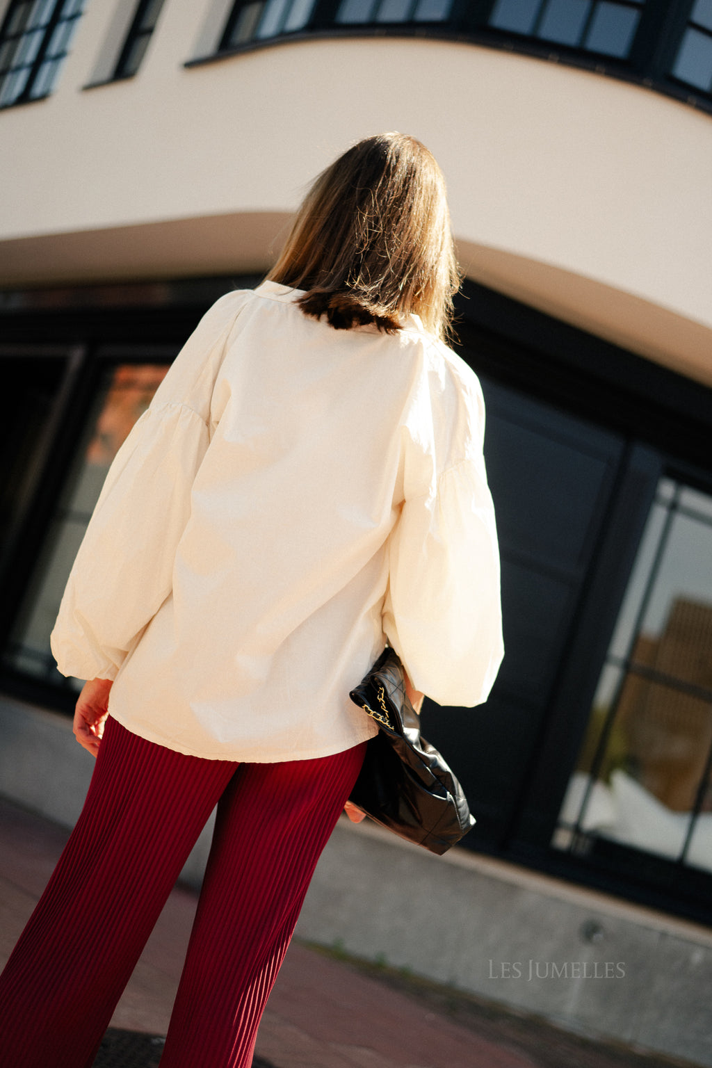 Macy LS blouse ecru