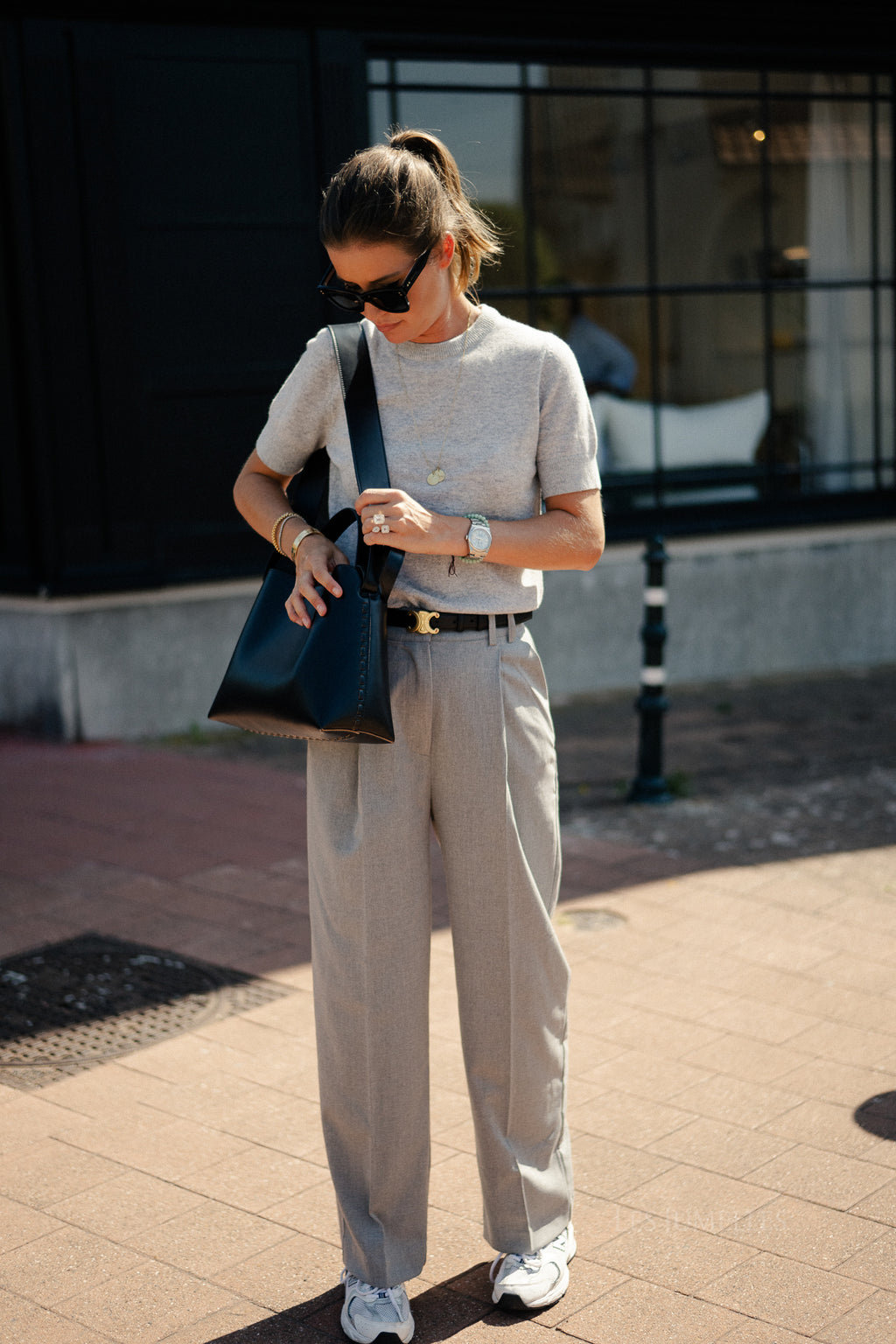 Kaj trousers grey melange