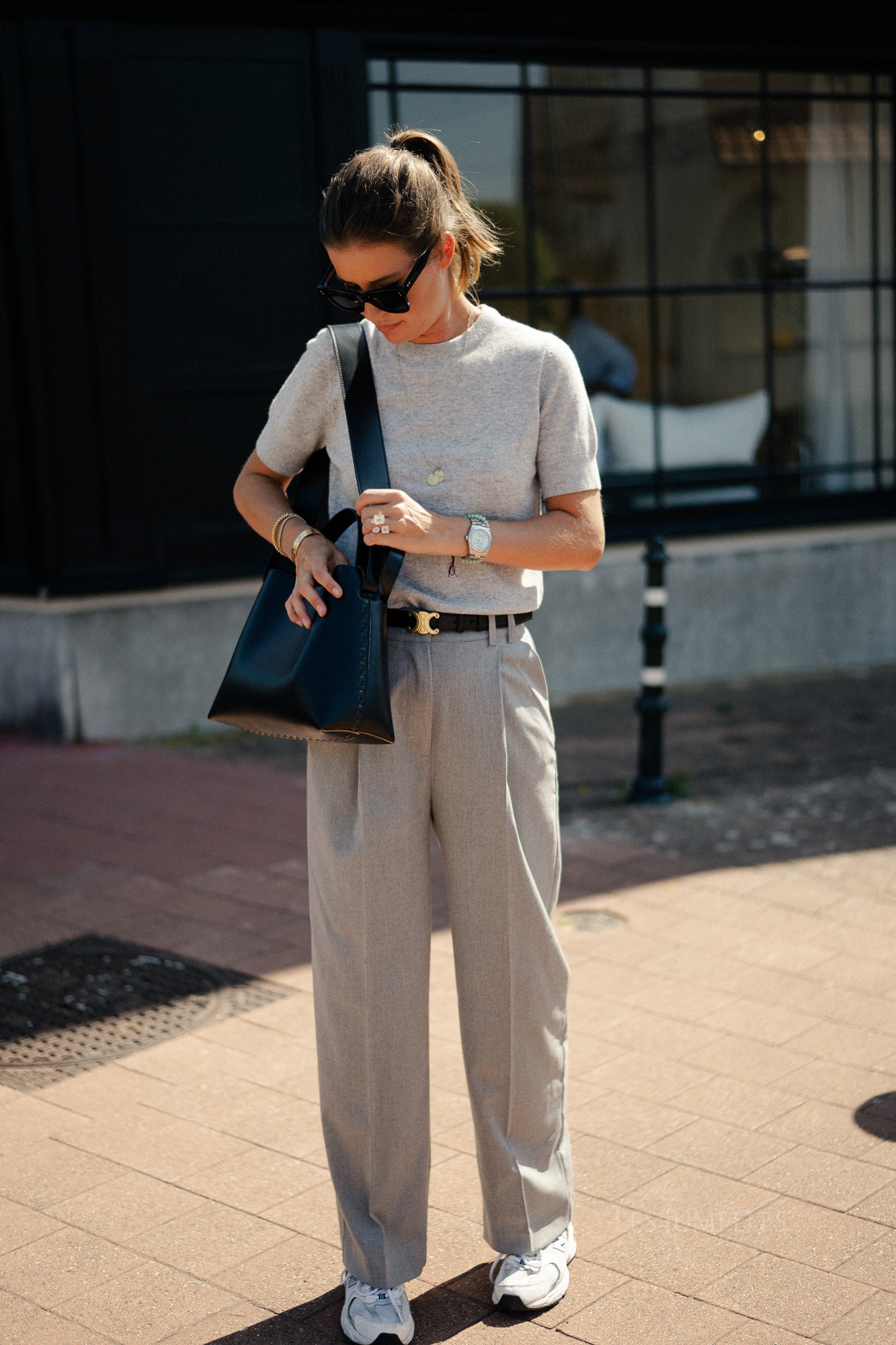 Kaj trousers grey melange