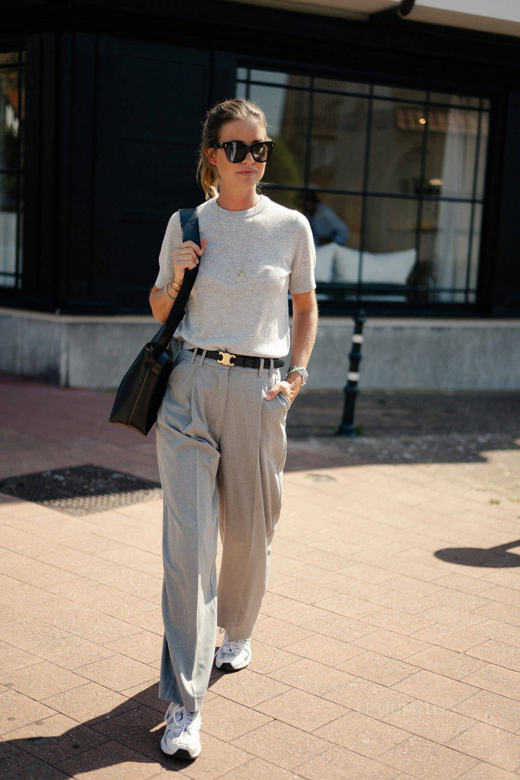 Kaj trousers grey melange