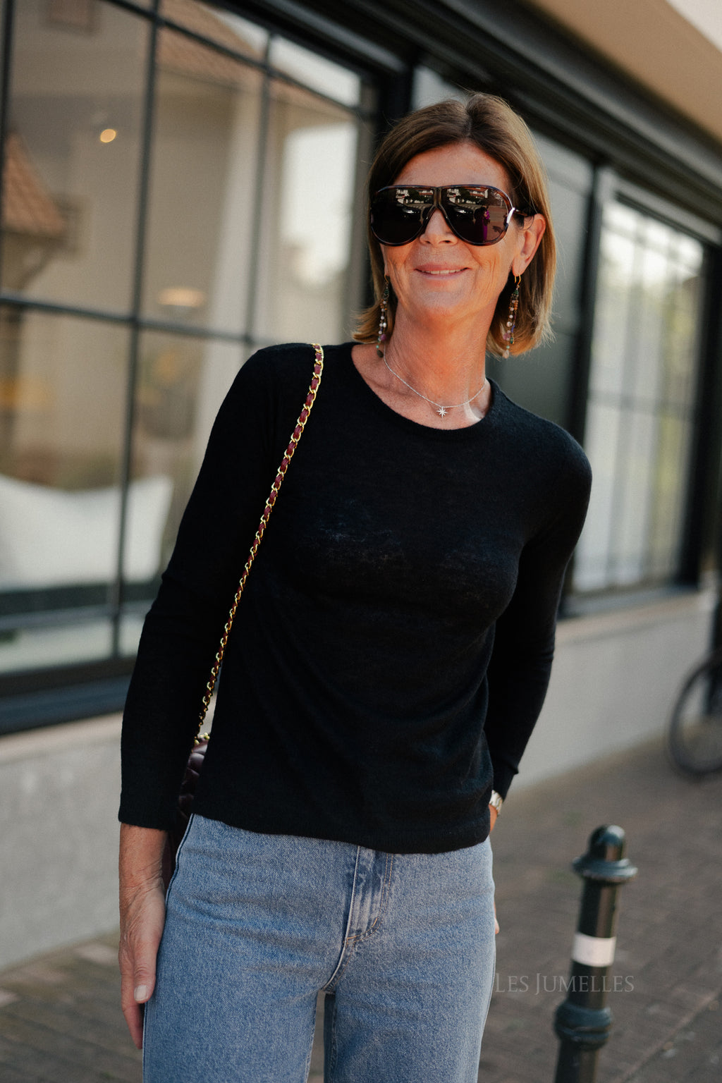 SLFShirley LS knit O-neck black