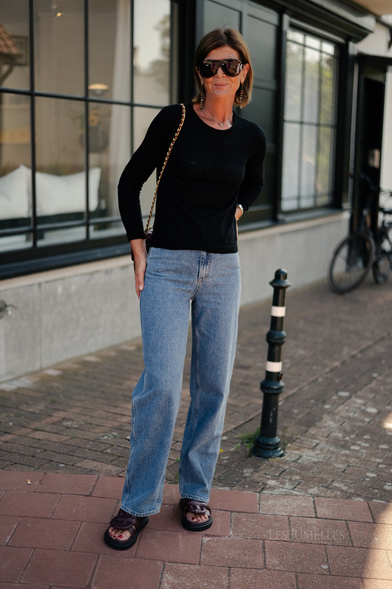 SLFShirley LS knit O-neck black