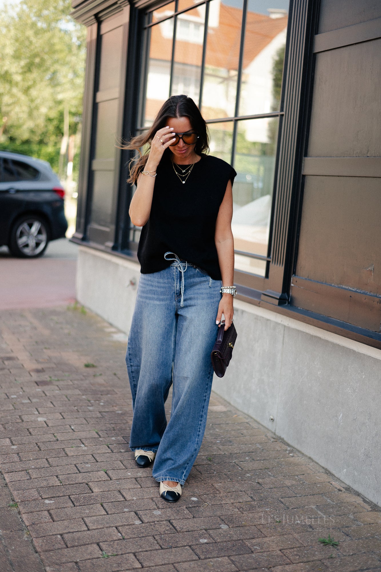 OBJRosie MW wide medium blue denim