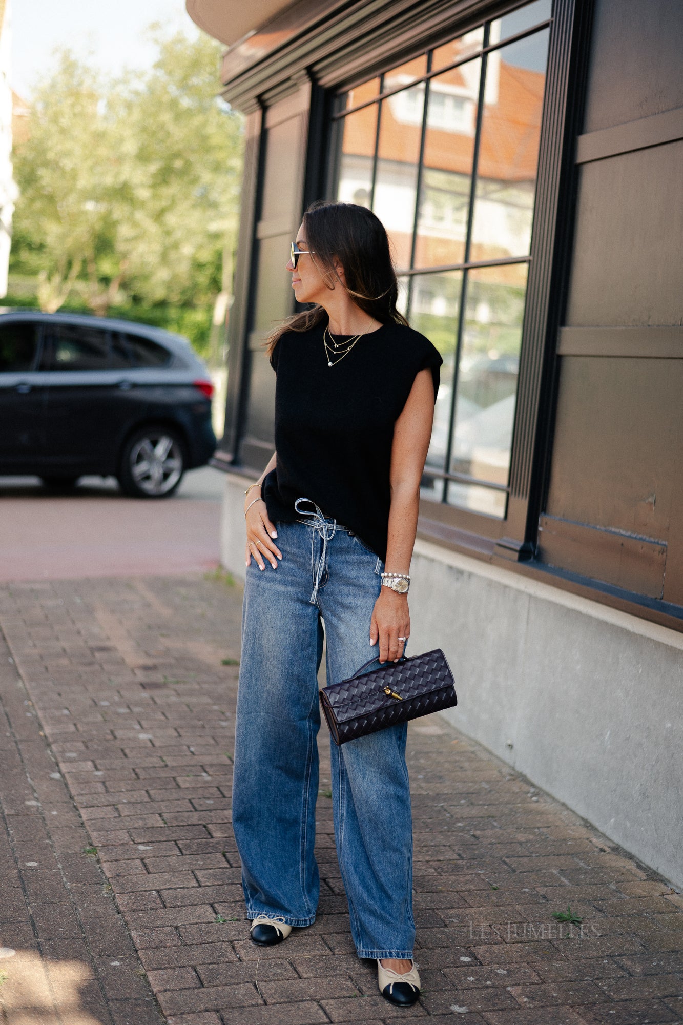 OBJRosie MW wide medium blue denim