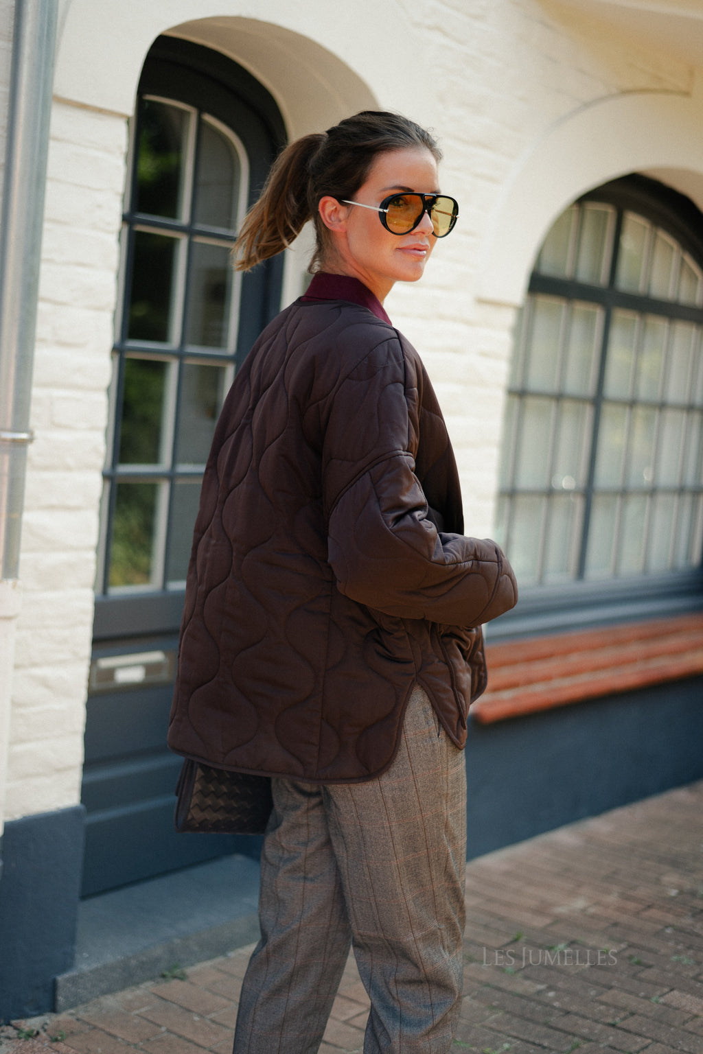 OBJAllie LS quilted jacket java