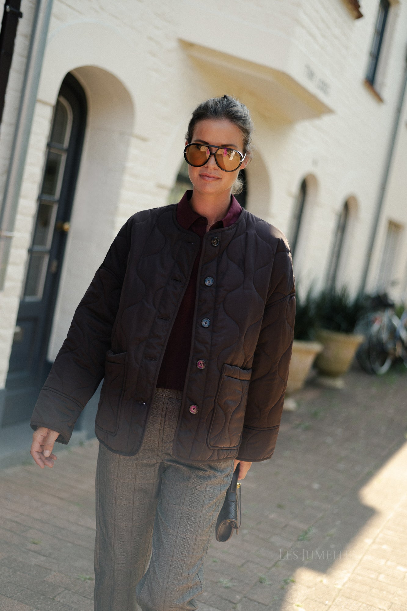 OBJAllie LS quilted jacket java