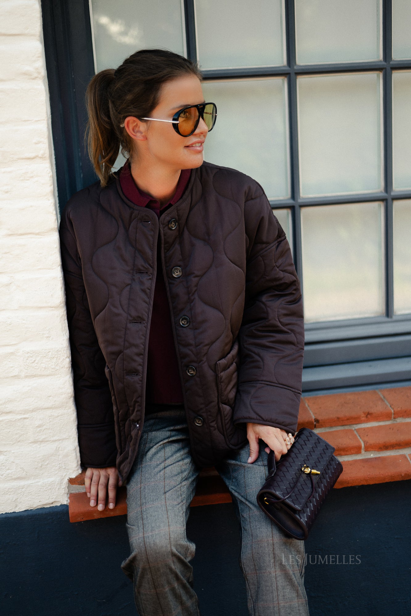 OBJAllie LS quilted jacket java