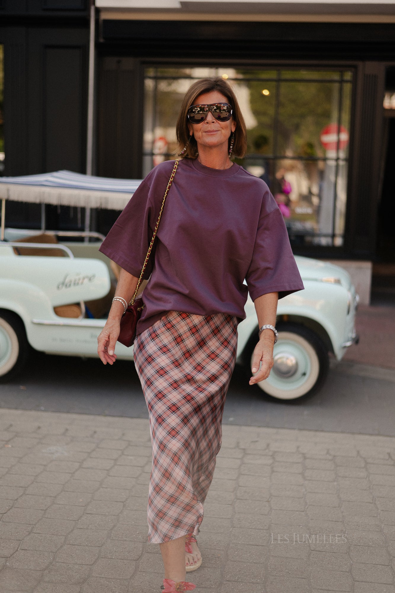 Silva skirt pink check