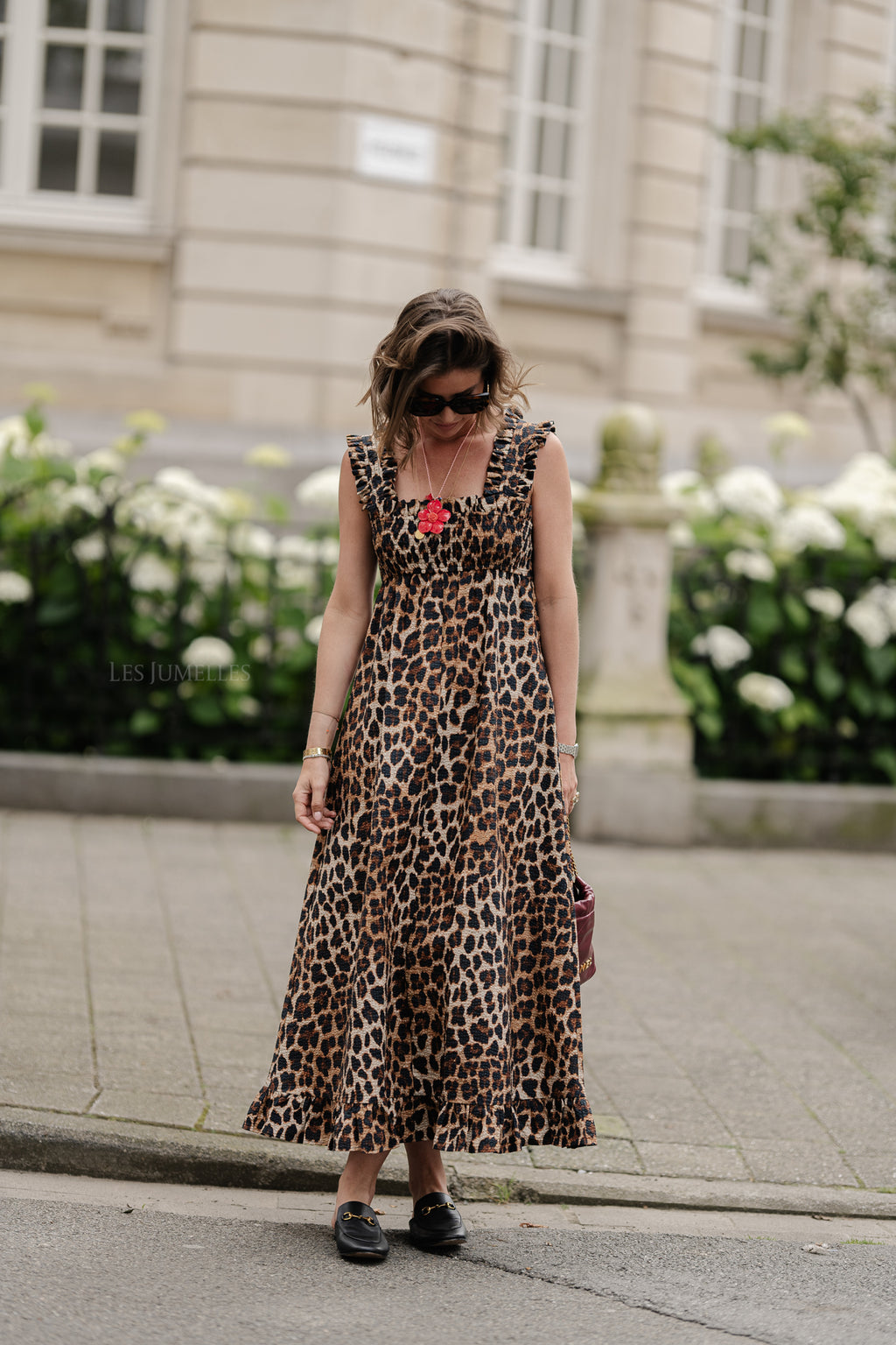 Susie Seersucker-Kleid mit Leopardenmuster