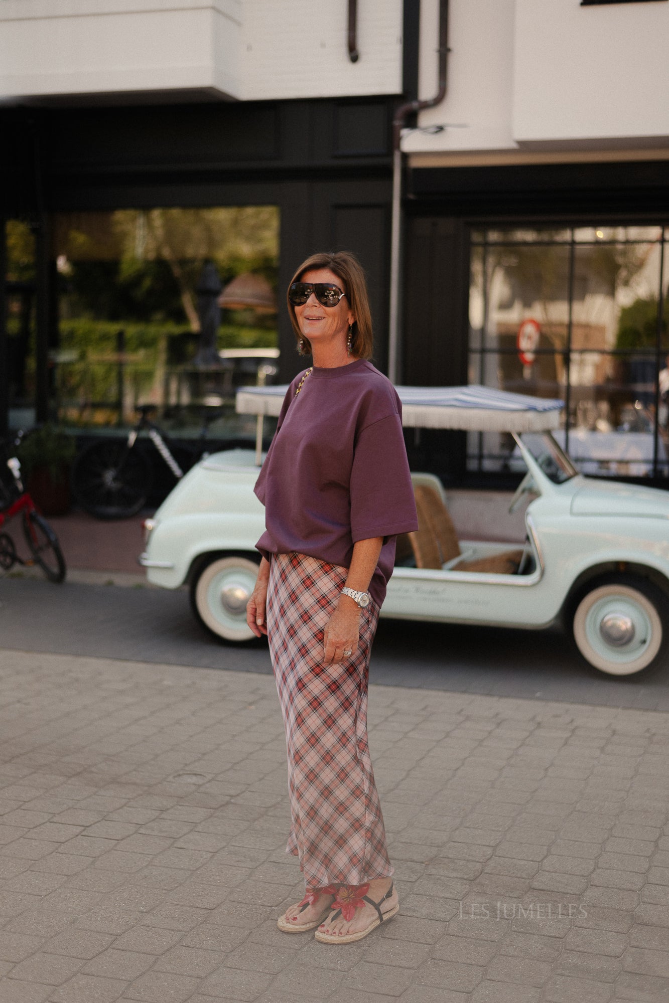 Silva skirt pink check