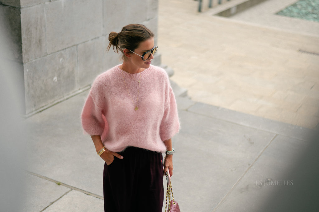 Elsie knitted jumper light pink