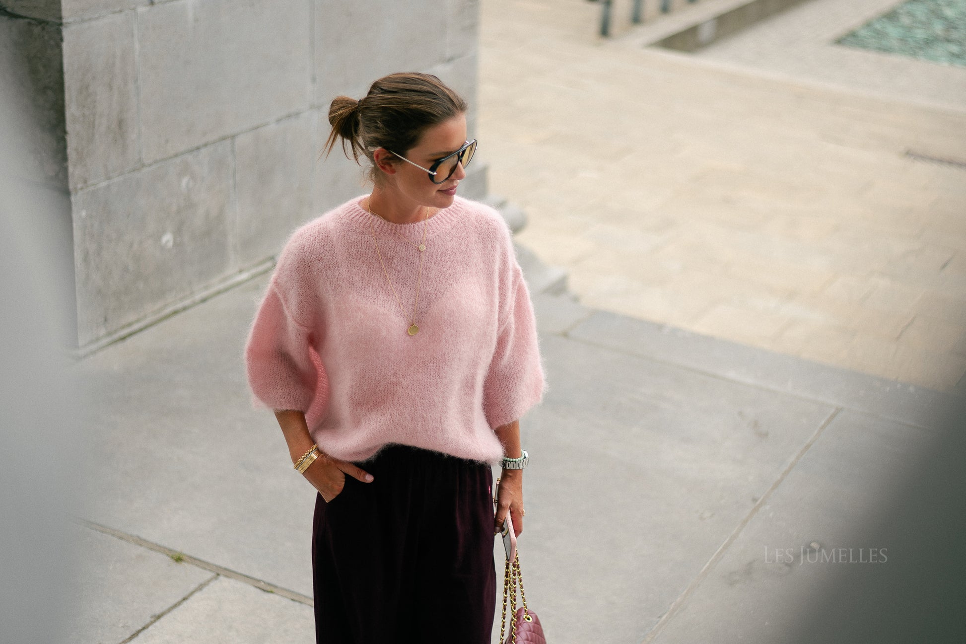 Elsie knitted jumper light pink
