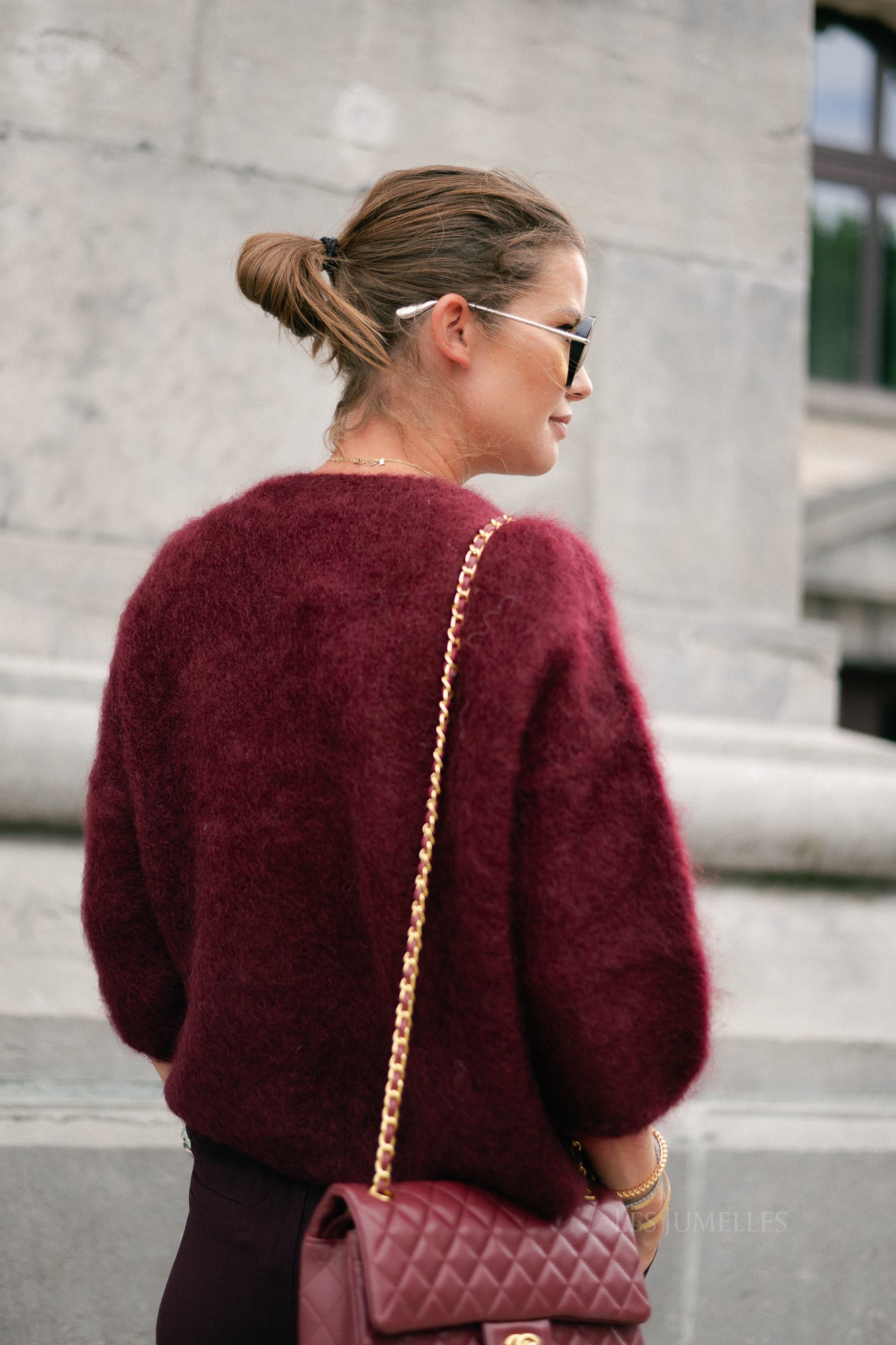 Elsie knitted jumper burgundy