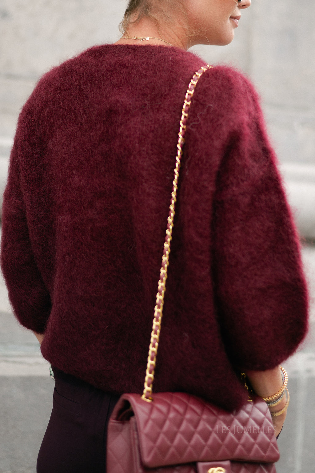 Elsie knitted jumper burgundy