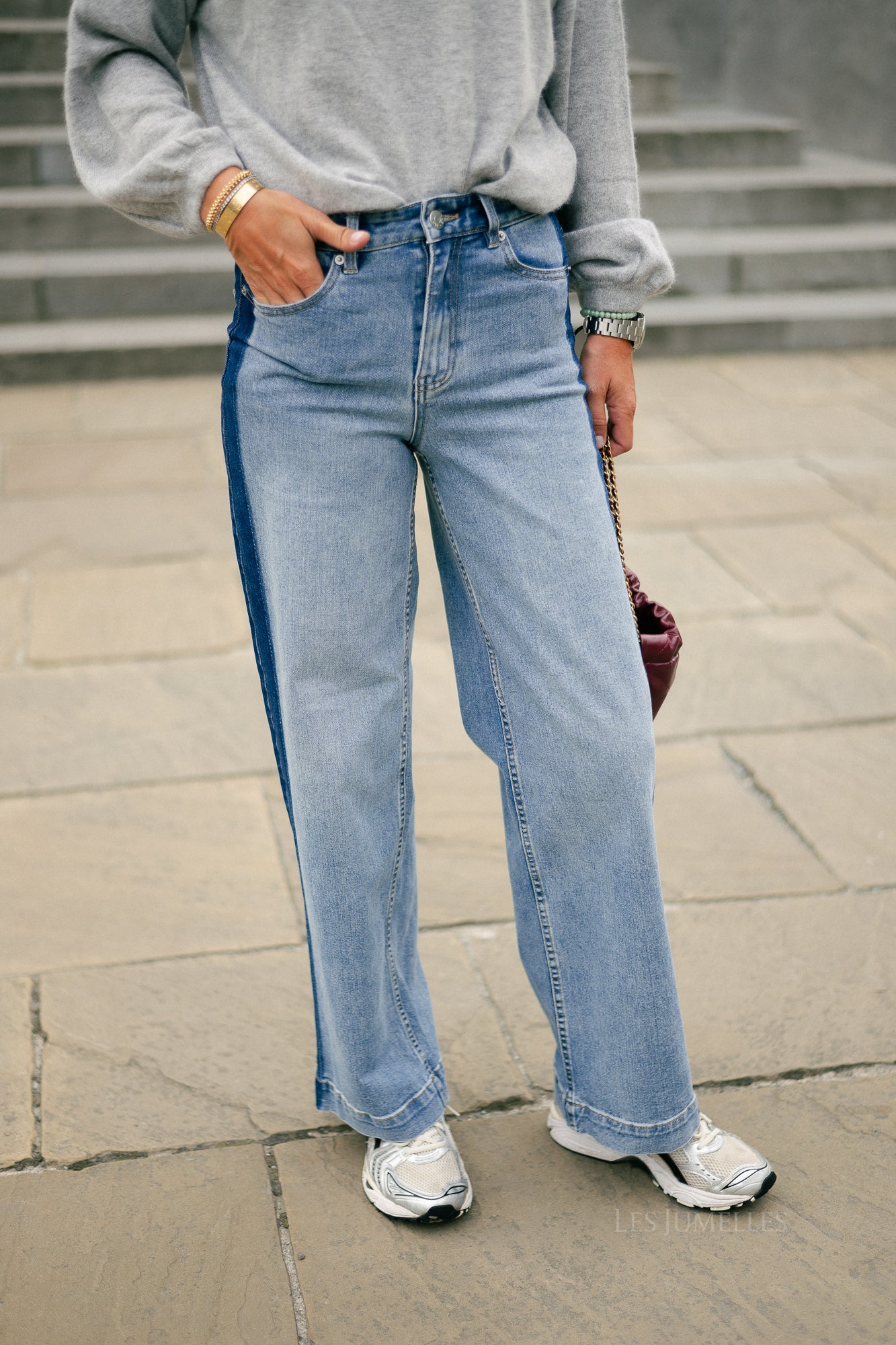 YASPamela HW jeans medium blue