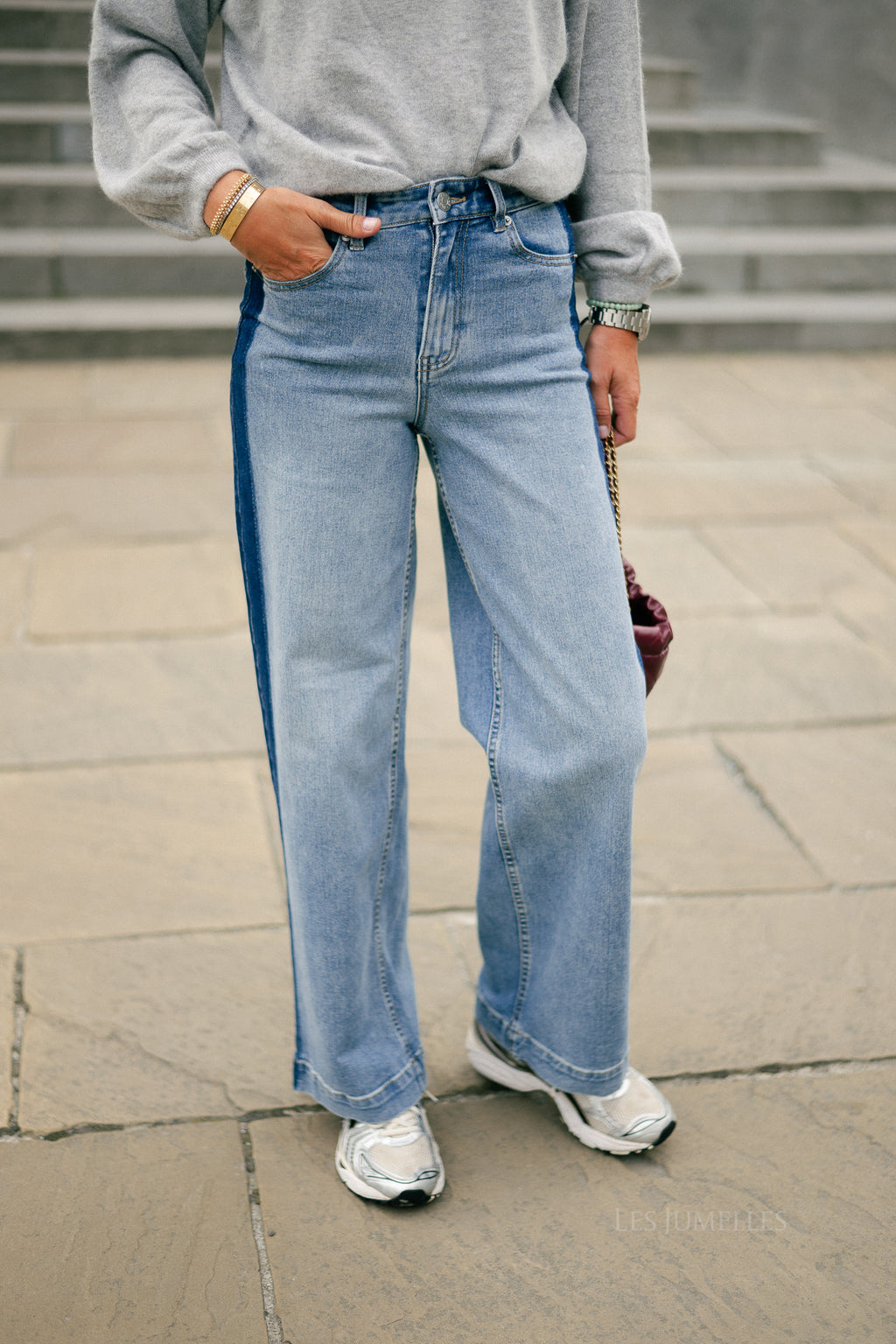 YASPamela HW jeans medium blue
