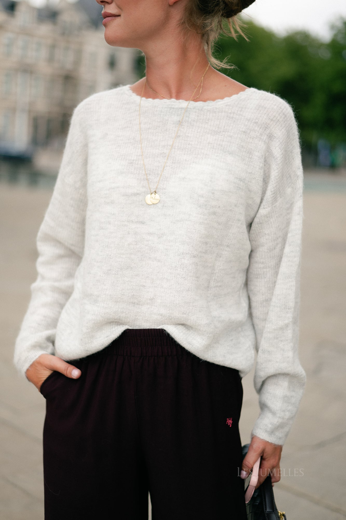 Juline cardigan light grey melange