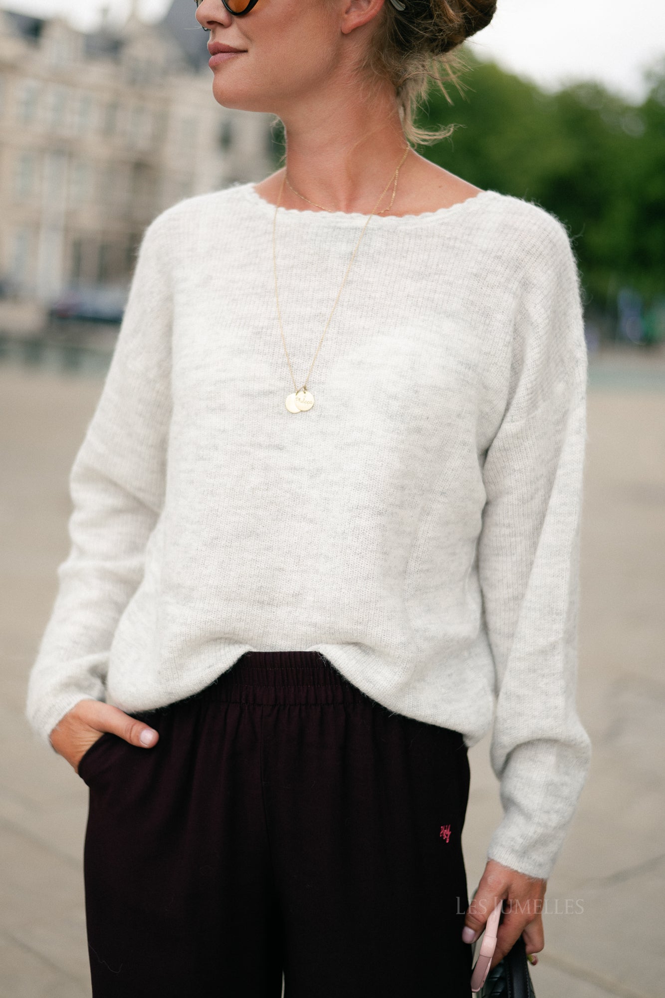 Juline cardigan light grey melange