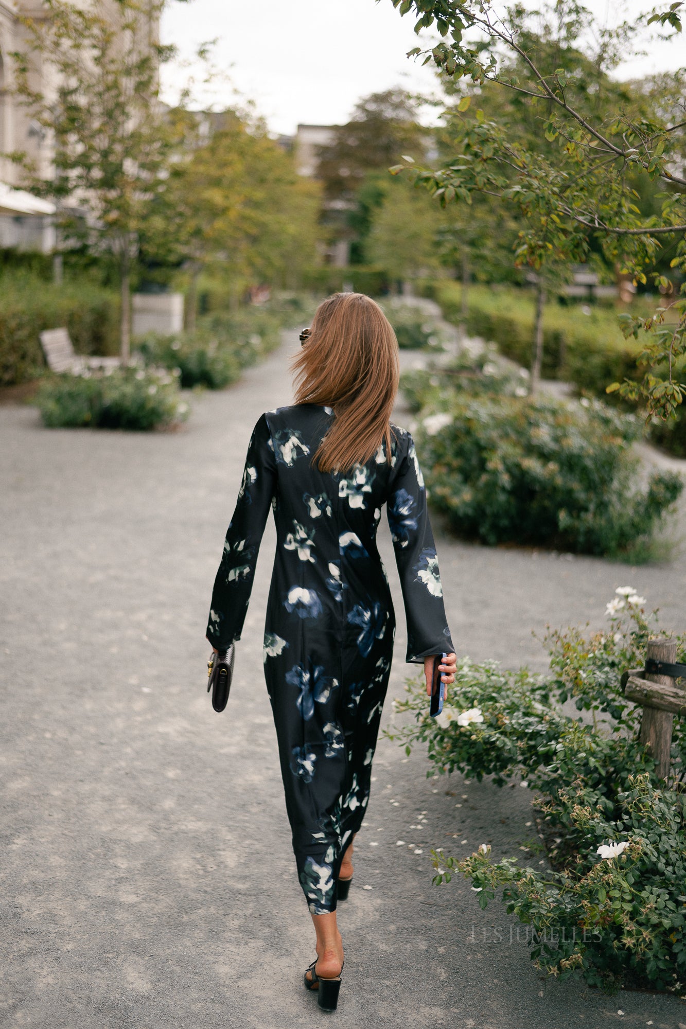 YASPella LS long dress black/ponderosa