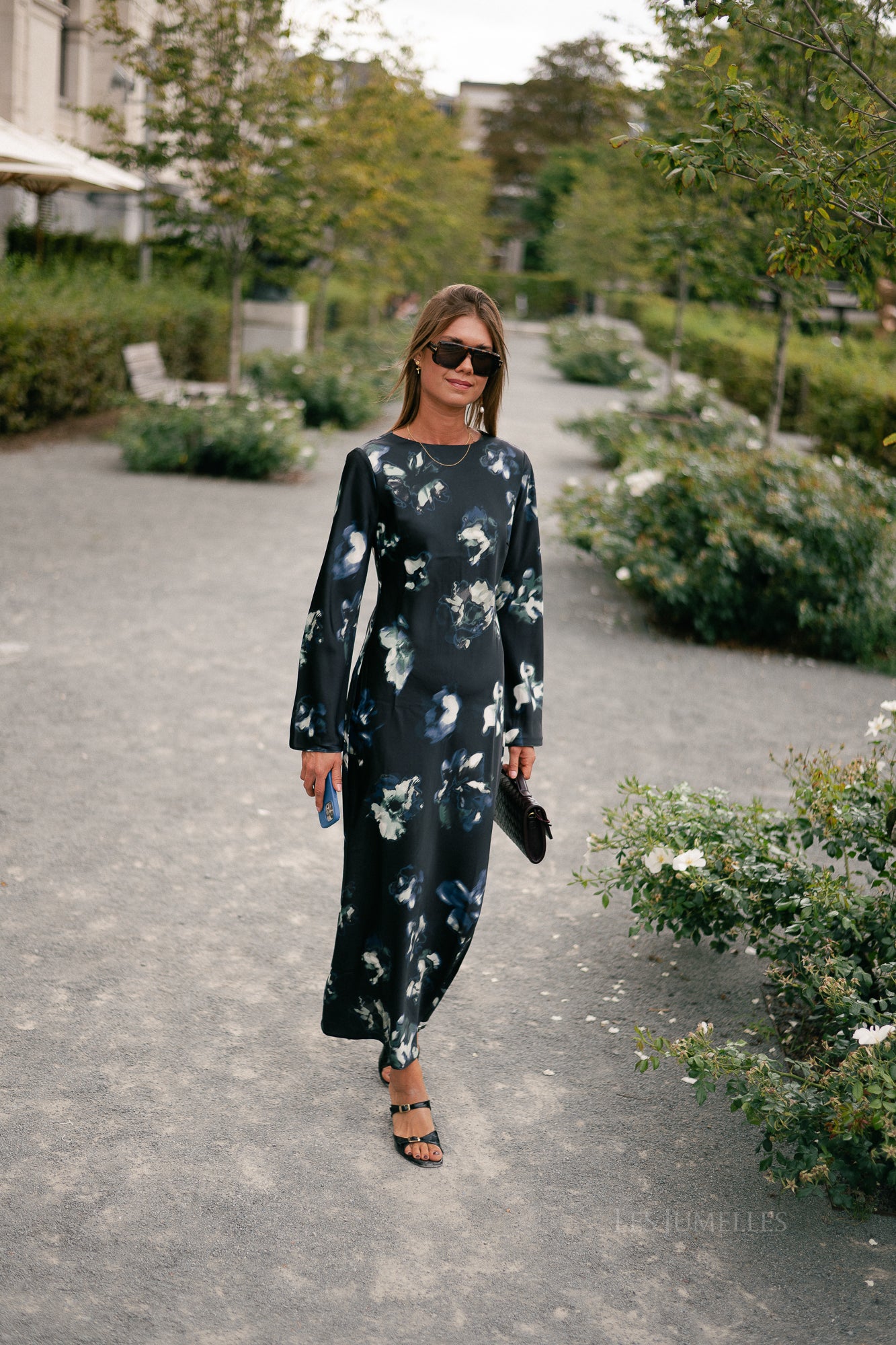 YASPella LS long dress black/ponderosa