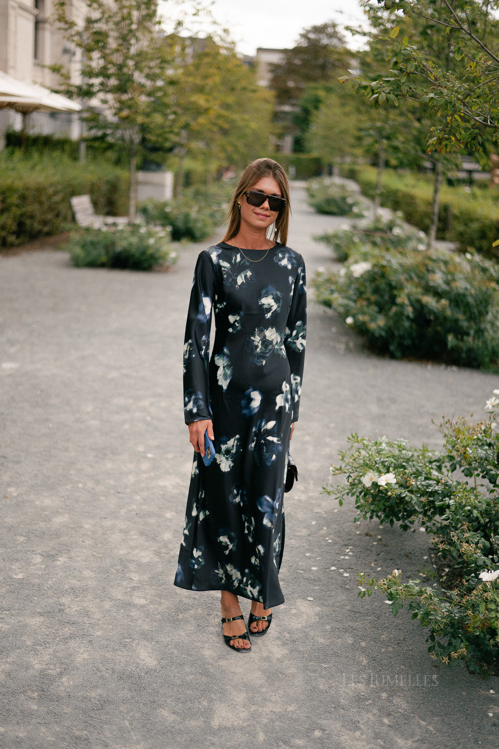 YASPella LS long dress black/ponderosa