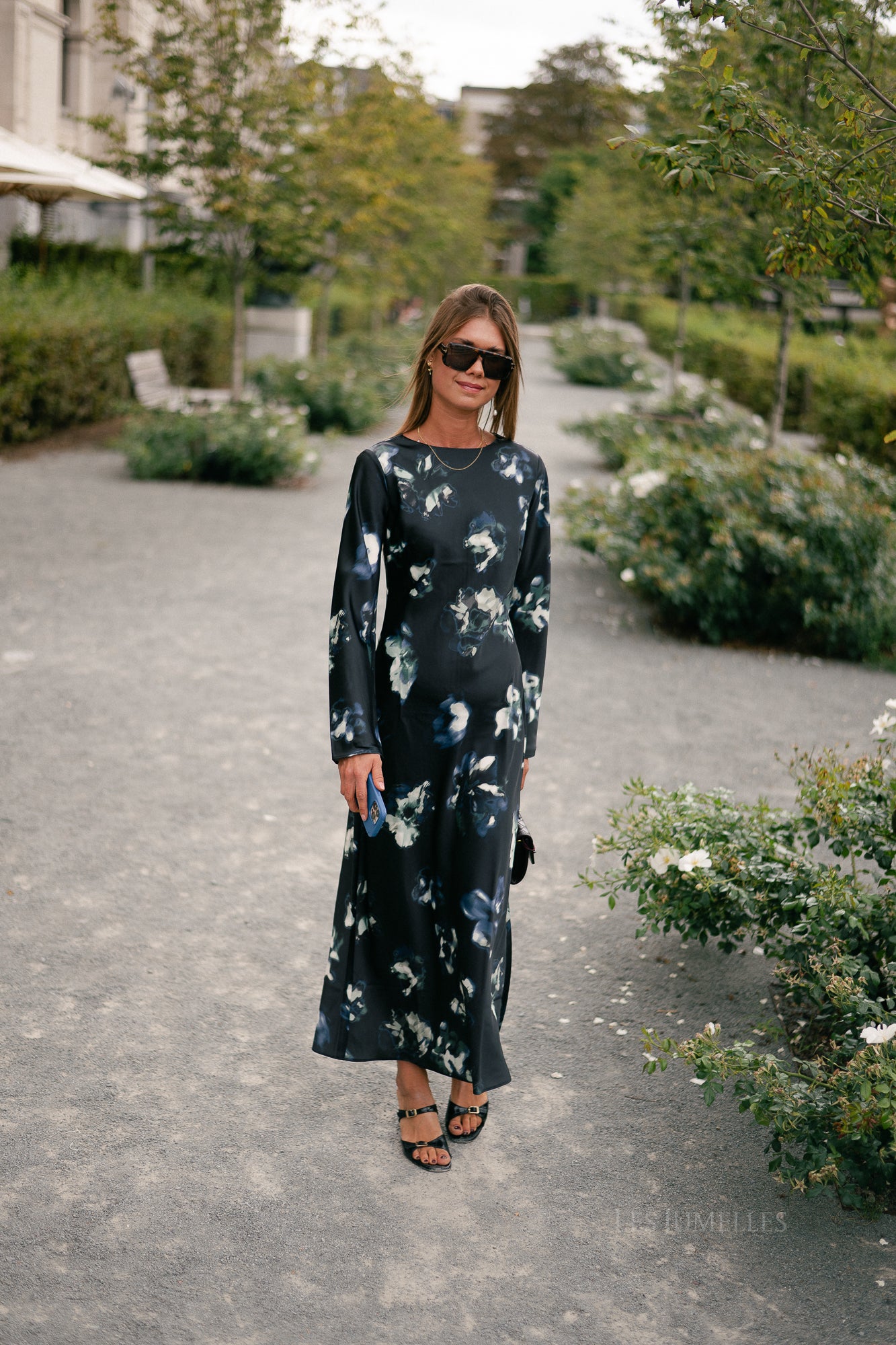 YASPella LS long dress black/ponderosa