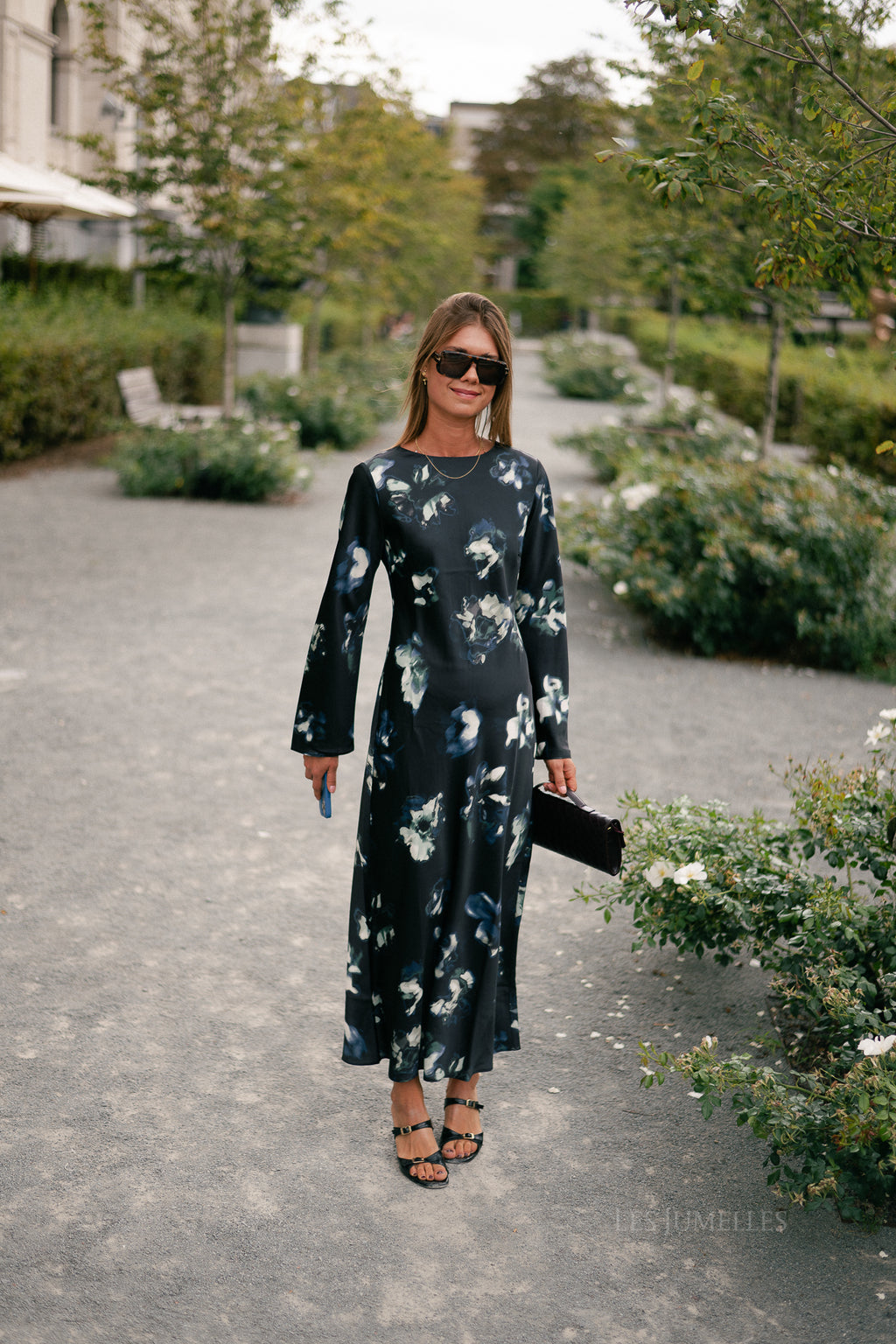 YASPella LS long dress black/ponderosa