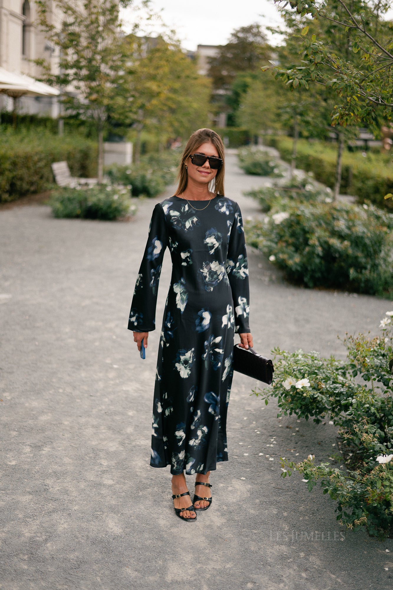 YASPella LS long dress black/ponderosa