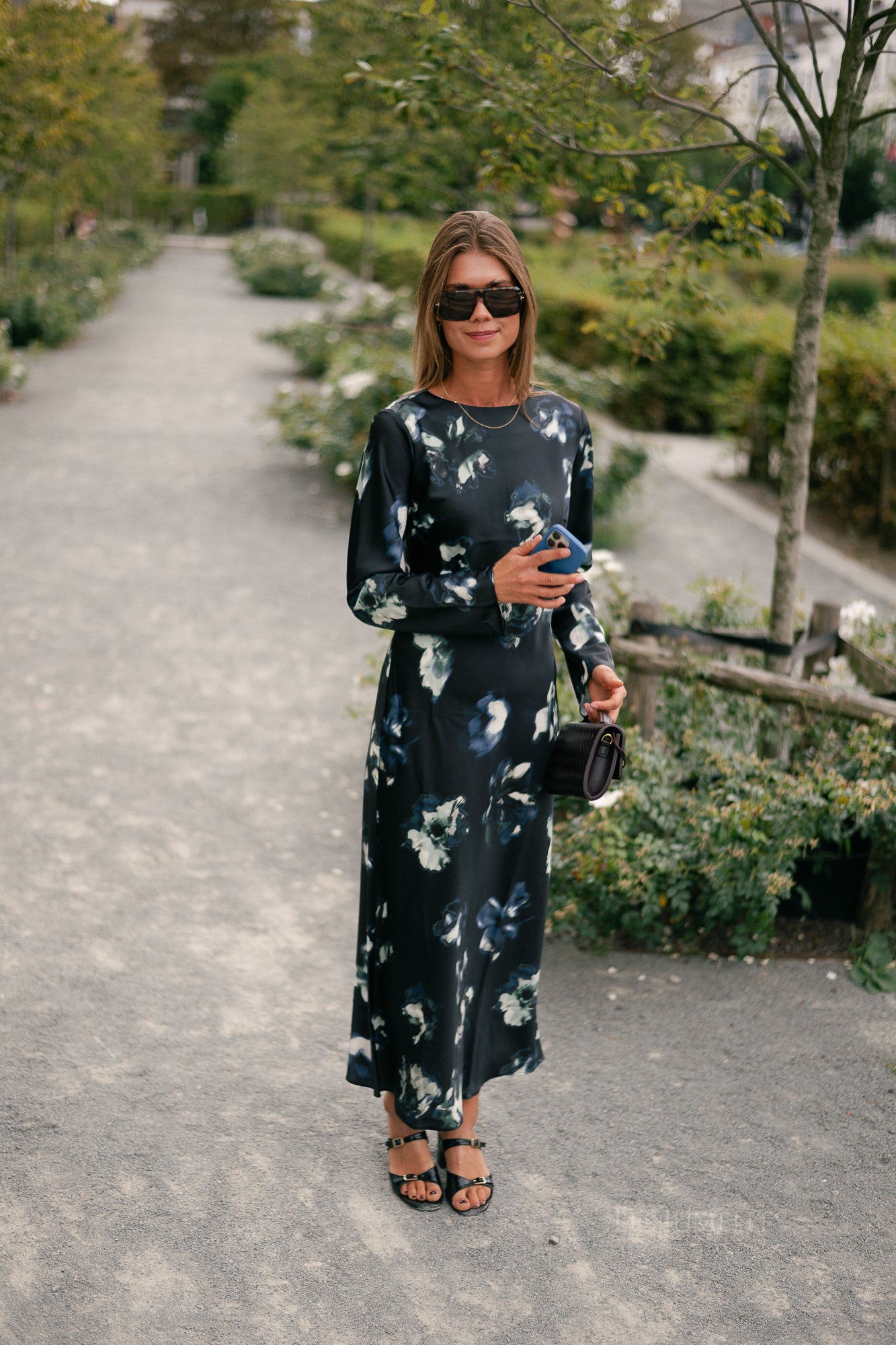 YASPella LS long dress black/ponderosa