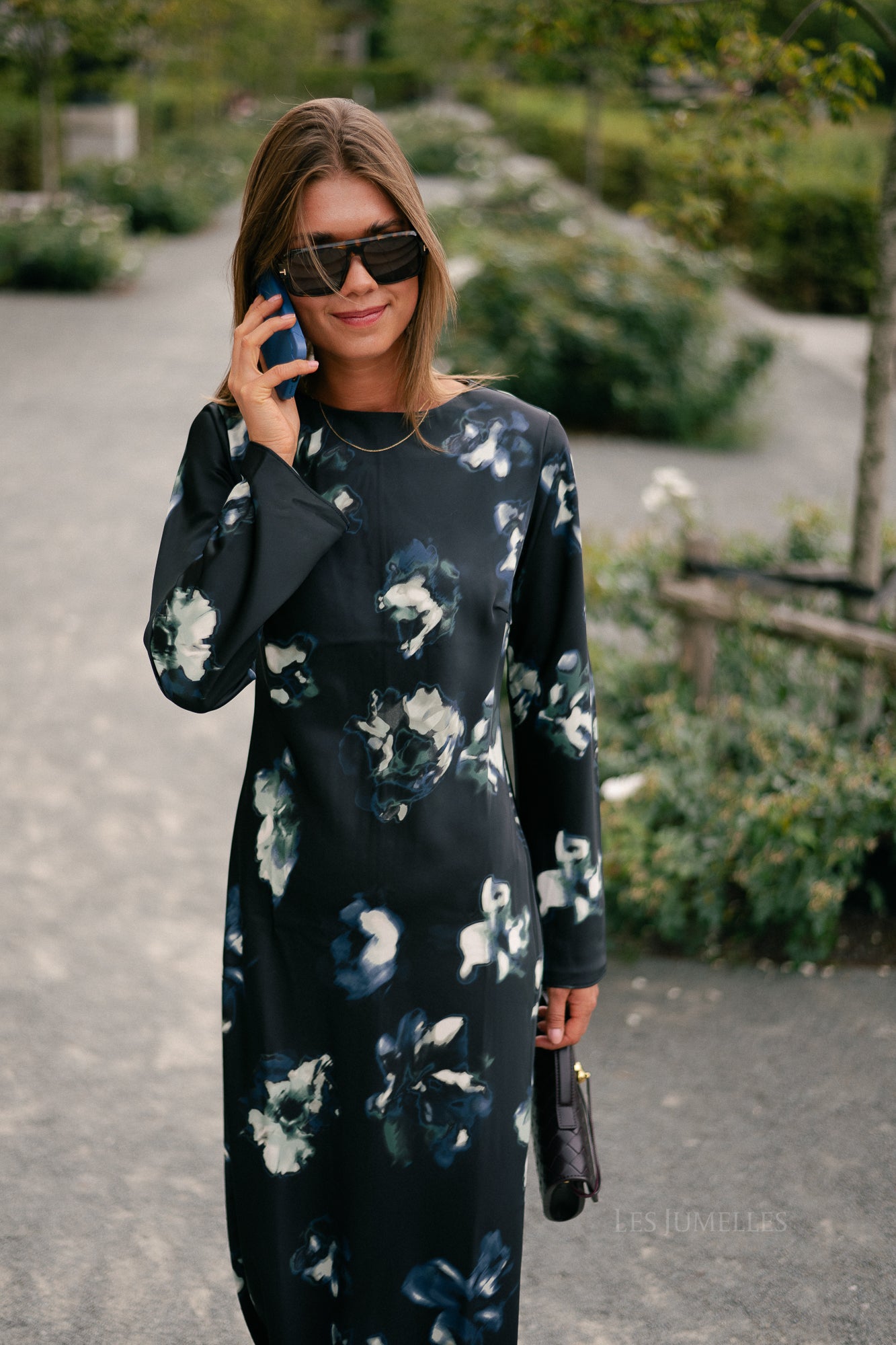 YASPella LS long dress black/ponderosa