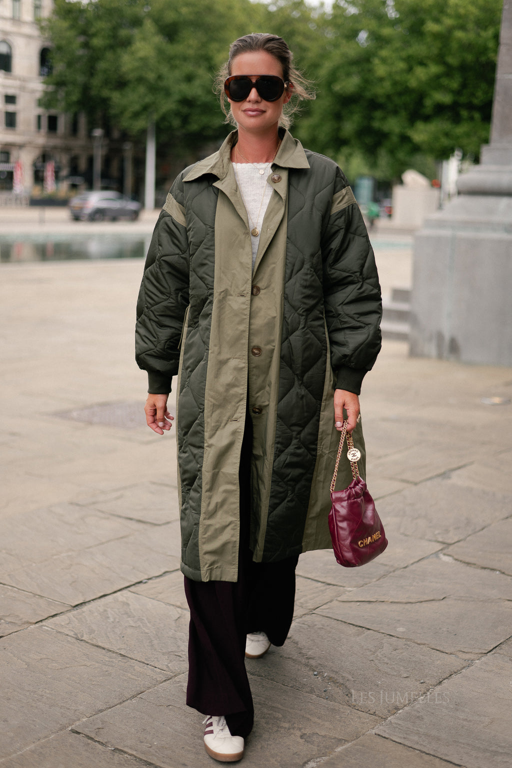 Axelle quilted coat khaki