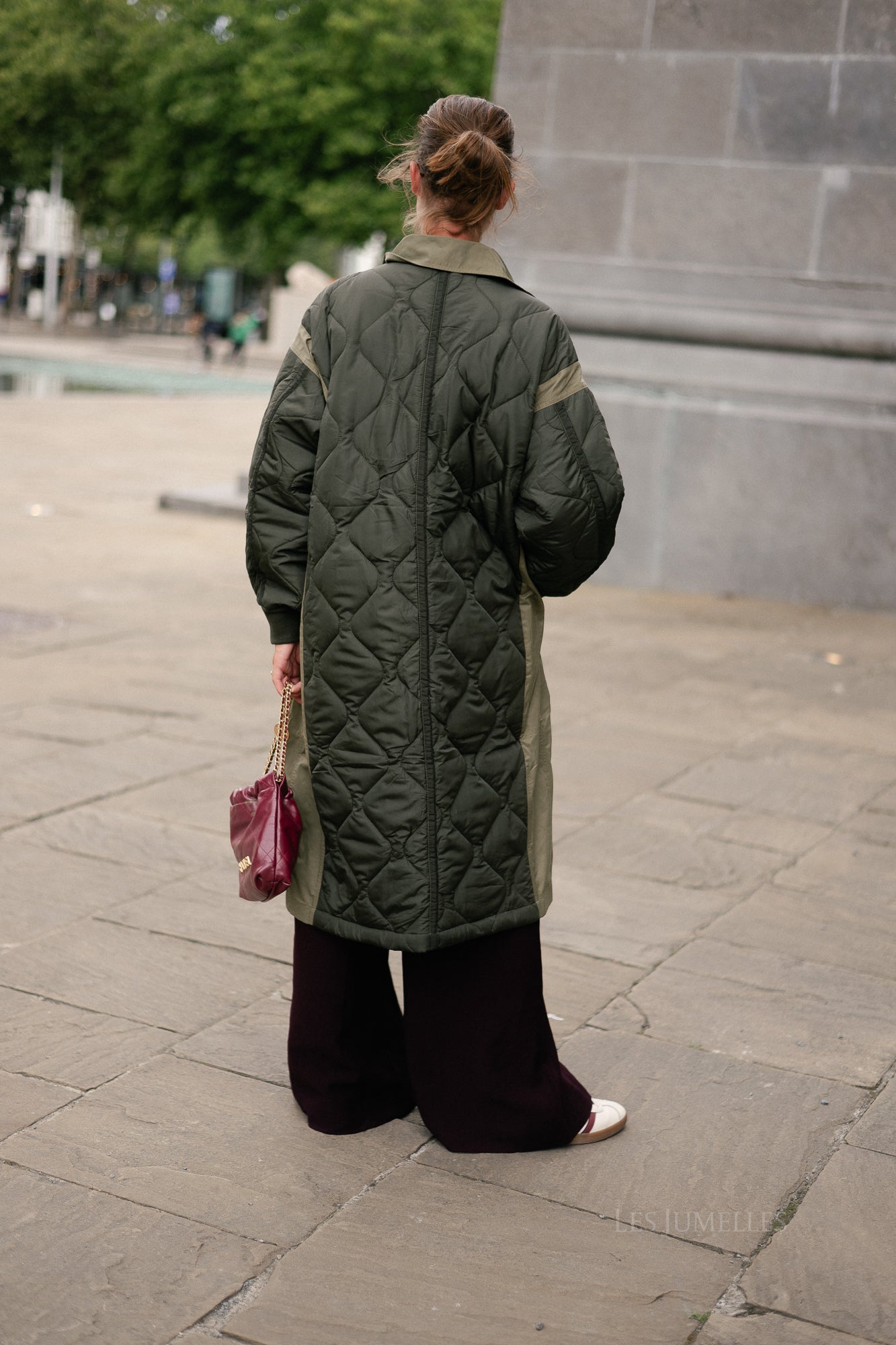 Axelle Steppmantel khaki