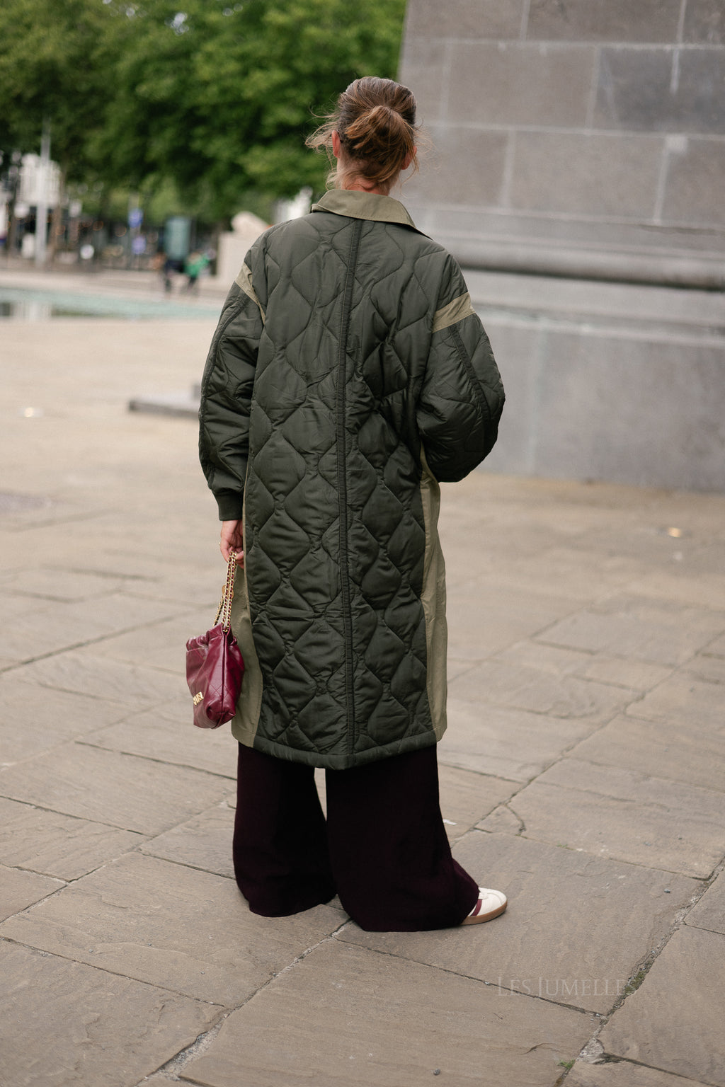 Axelle quilted coat khaki