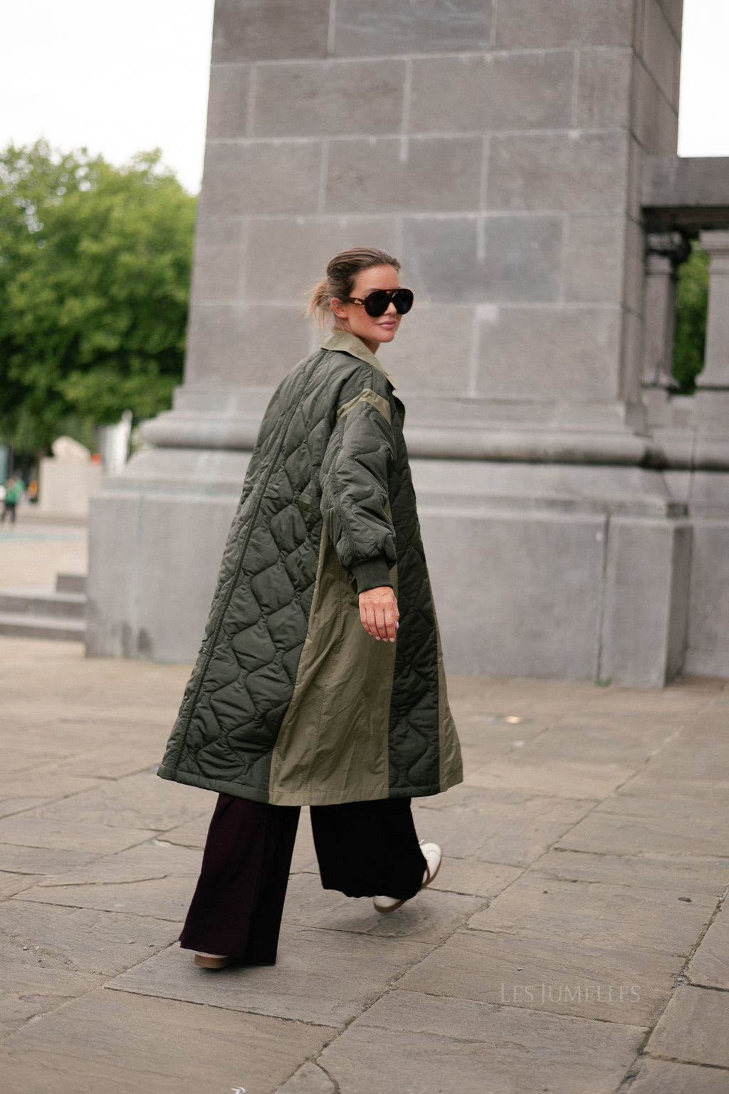 Axelle quilted coat khaki