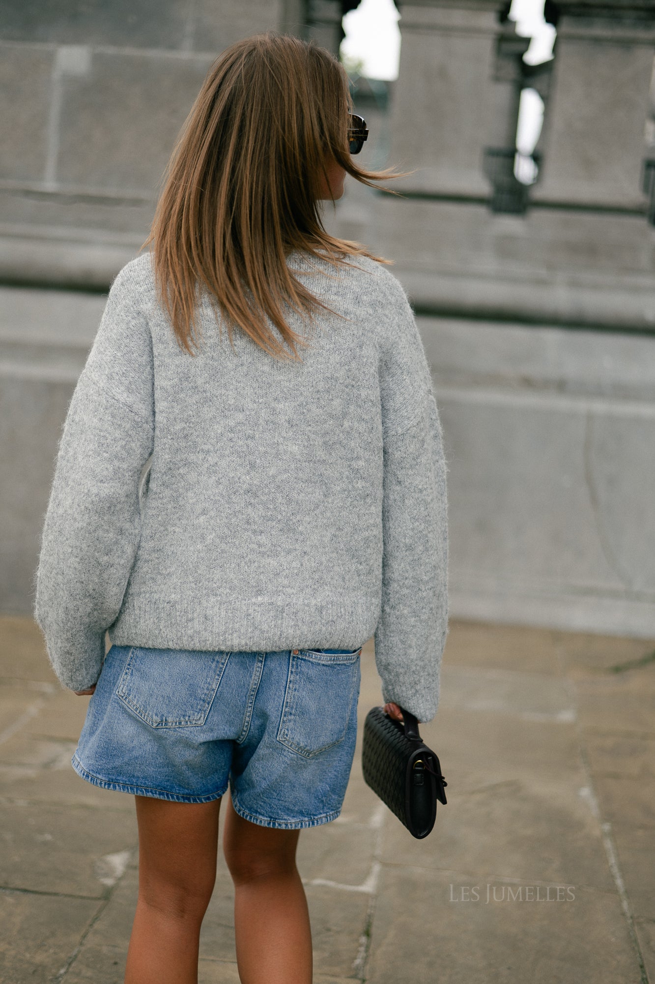 OBJSaggia LS pullover medium grey melange