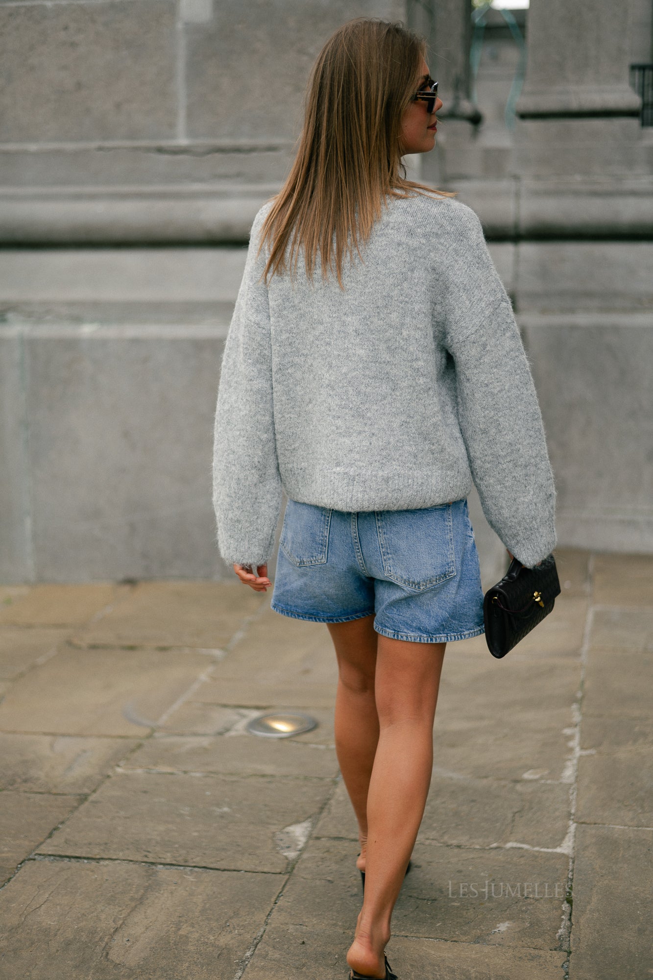 OBJSaggia LS pullover medium grey melange