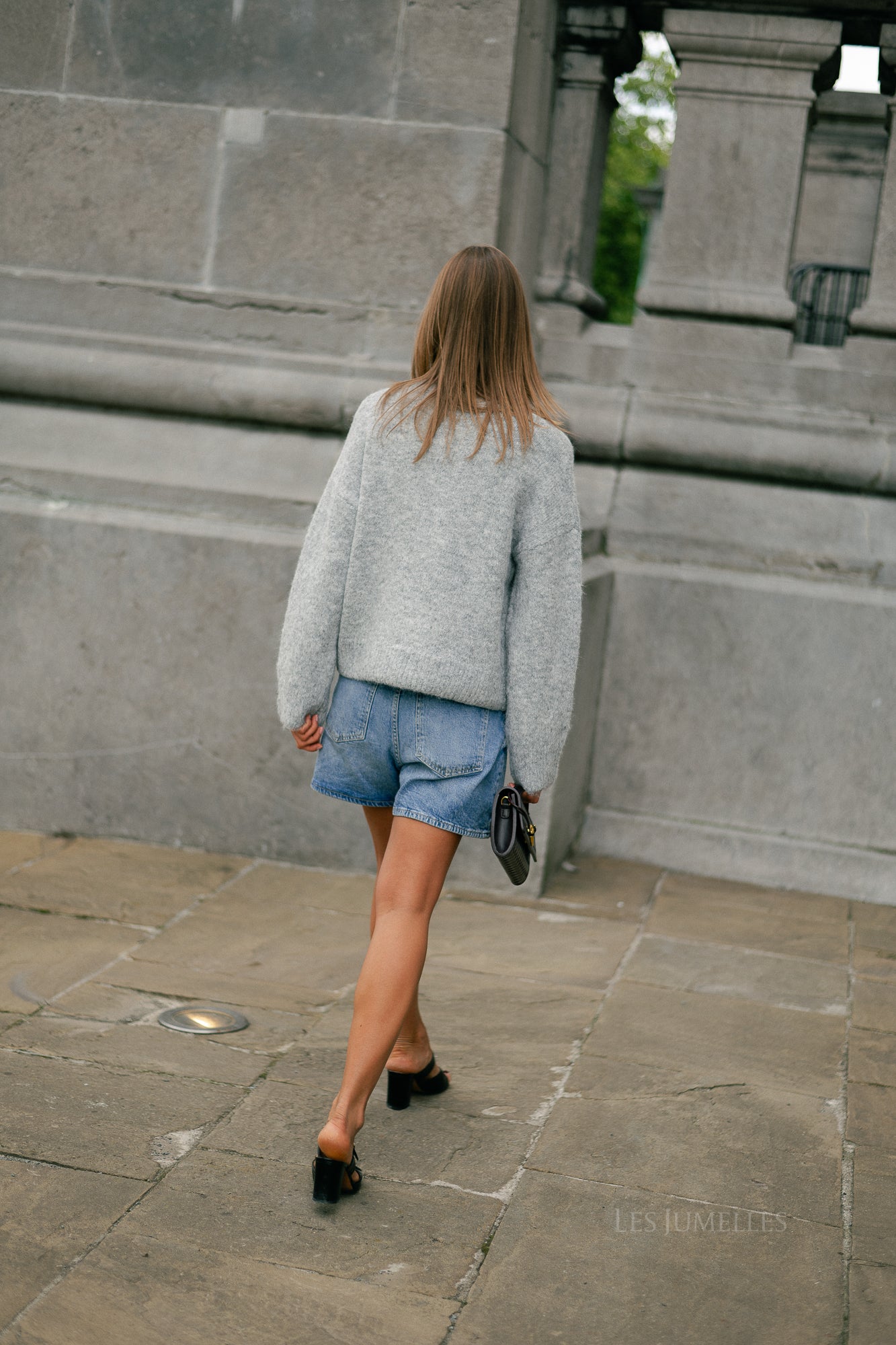 OBJSaggia LS pullover medium grey melange