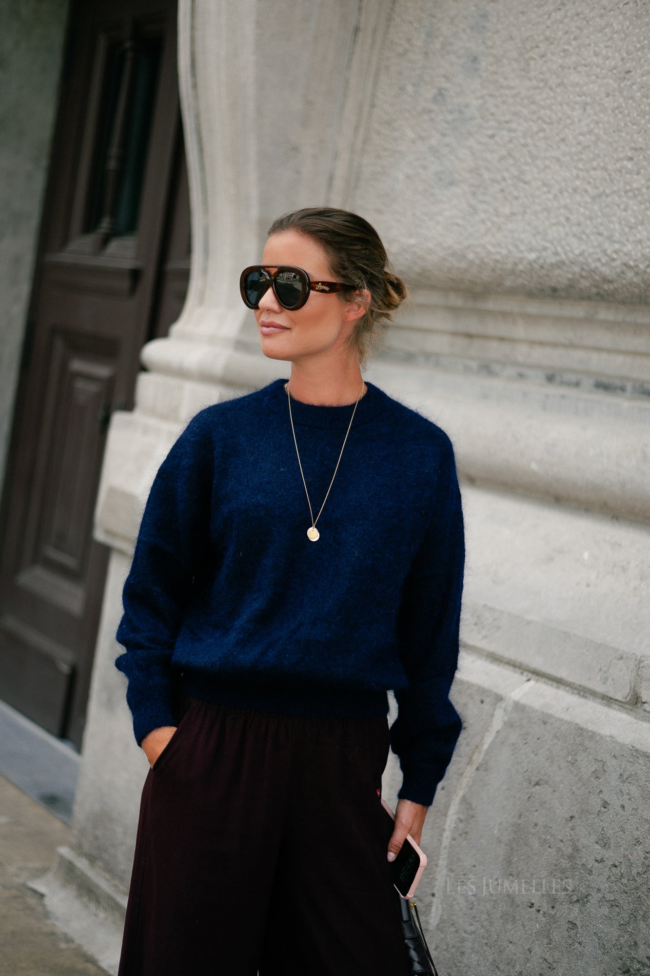 Billie mohair jumper navy