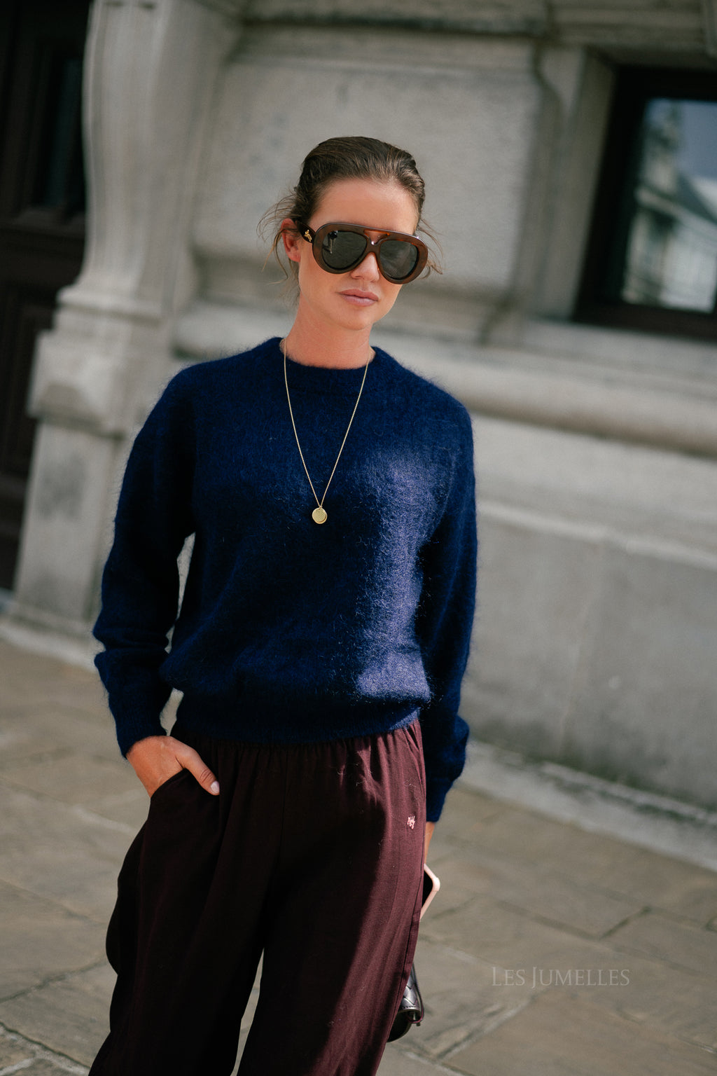 Billie mohair jumper navy