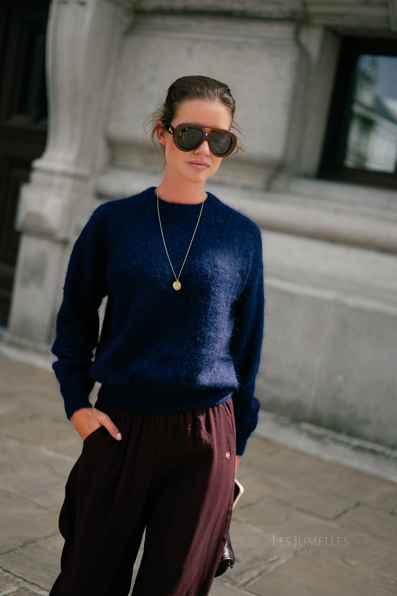 Billie mohair jumper navy