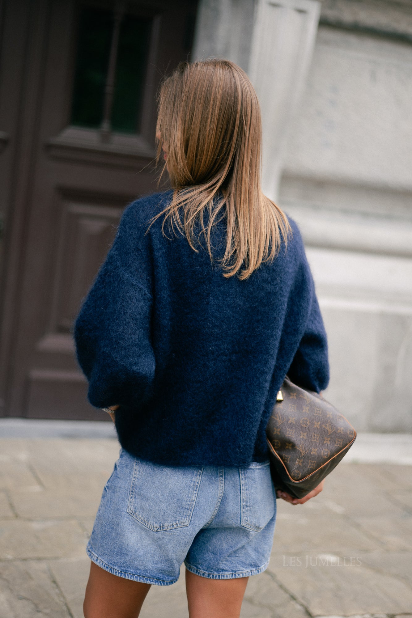 Elsie knitted jumper navy