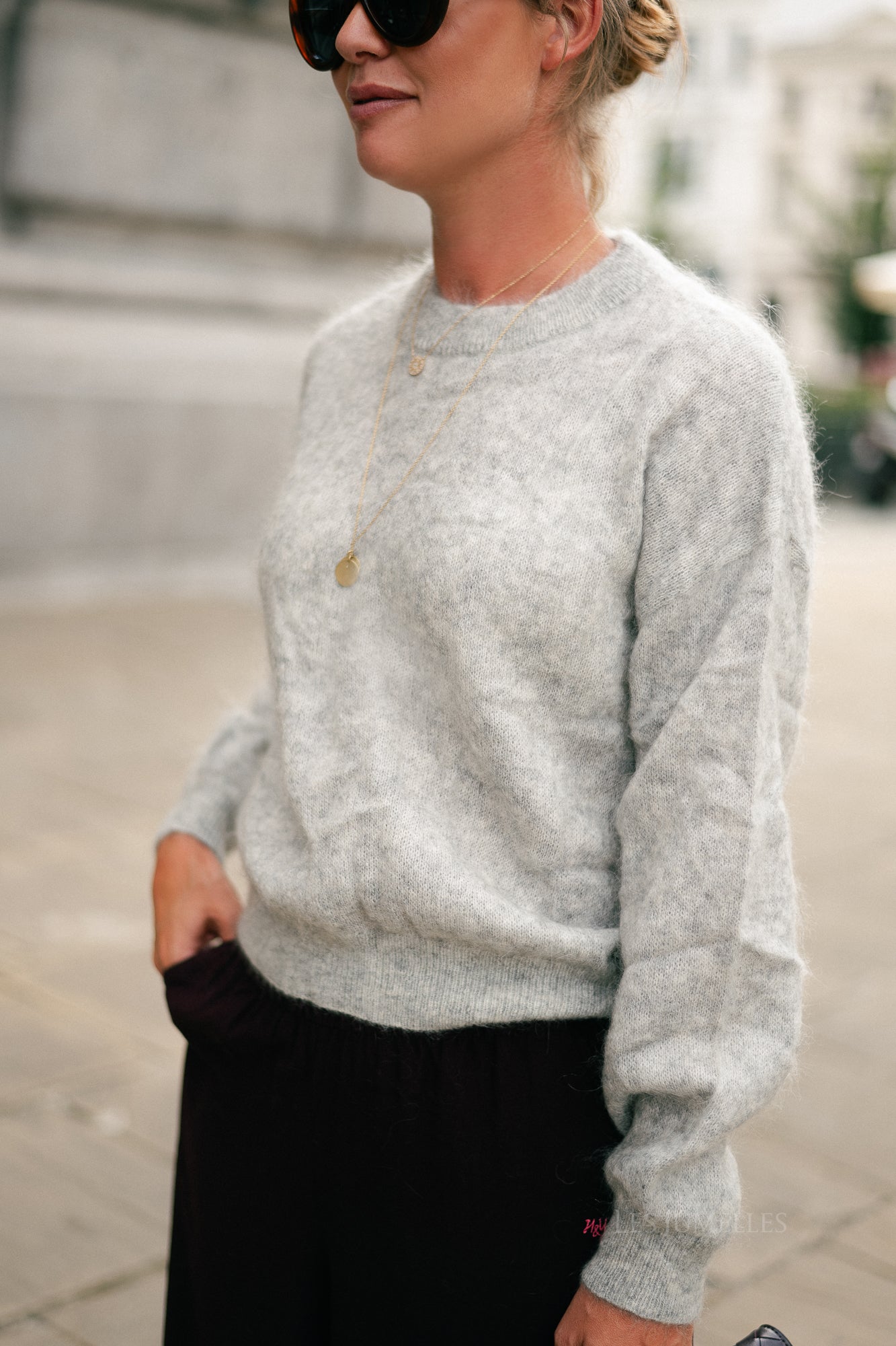 Billie mohair jumper light grey