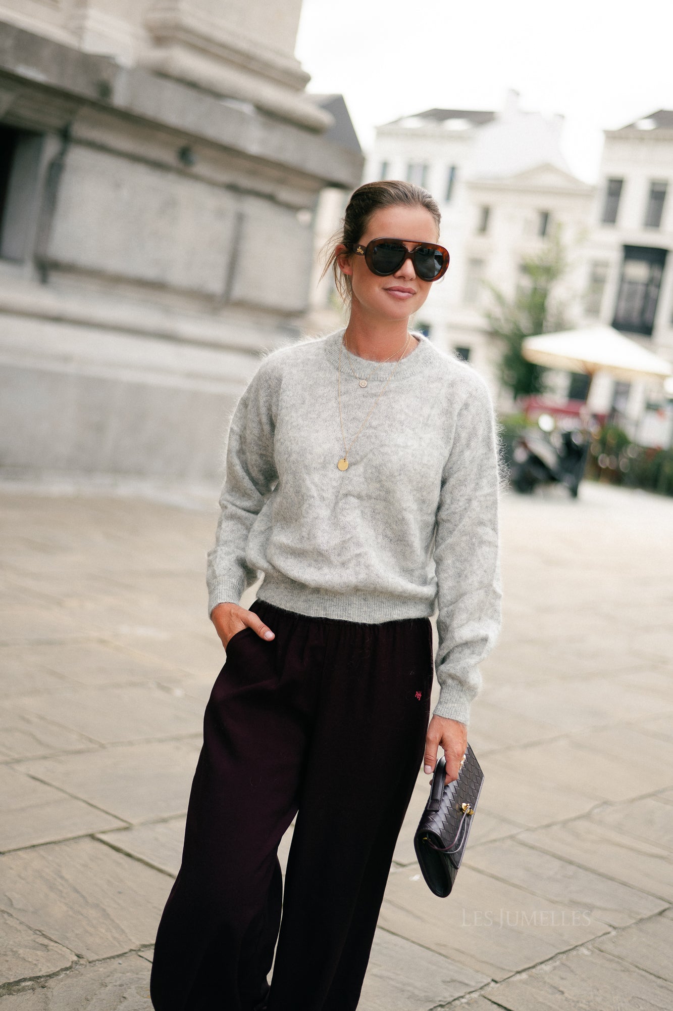 Billie mohair jumper light grey