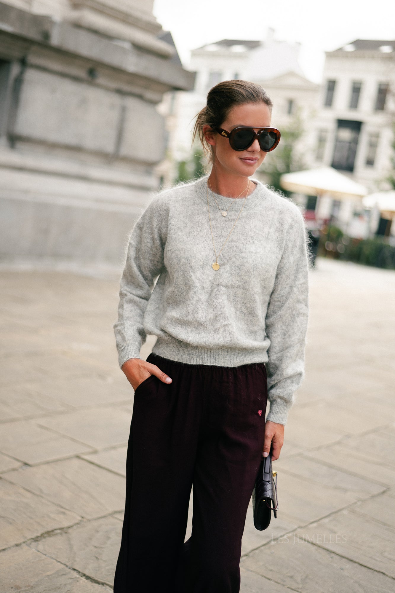 Billie mohair jumper light grey