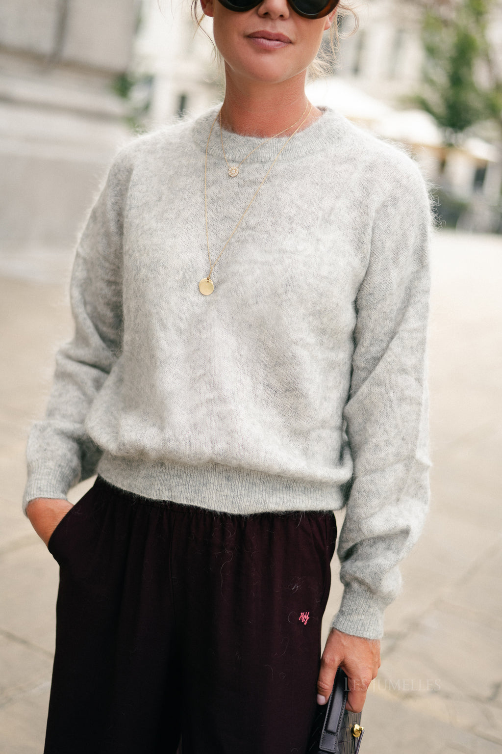 Billie mohair jumper light grey