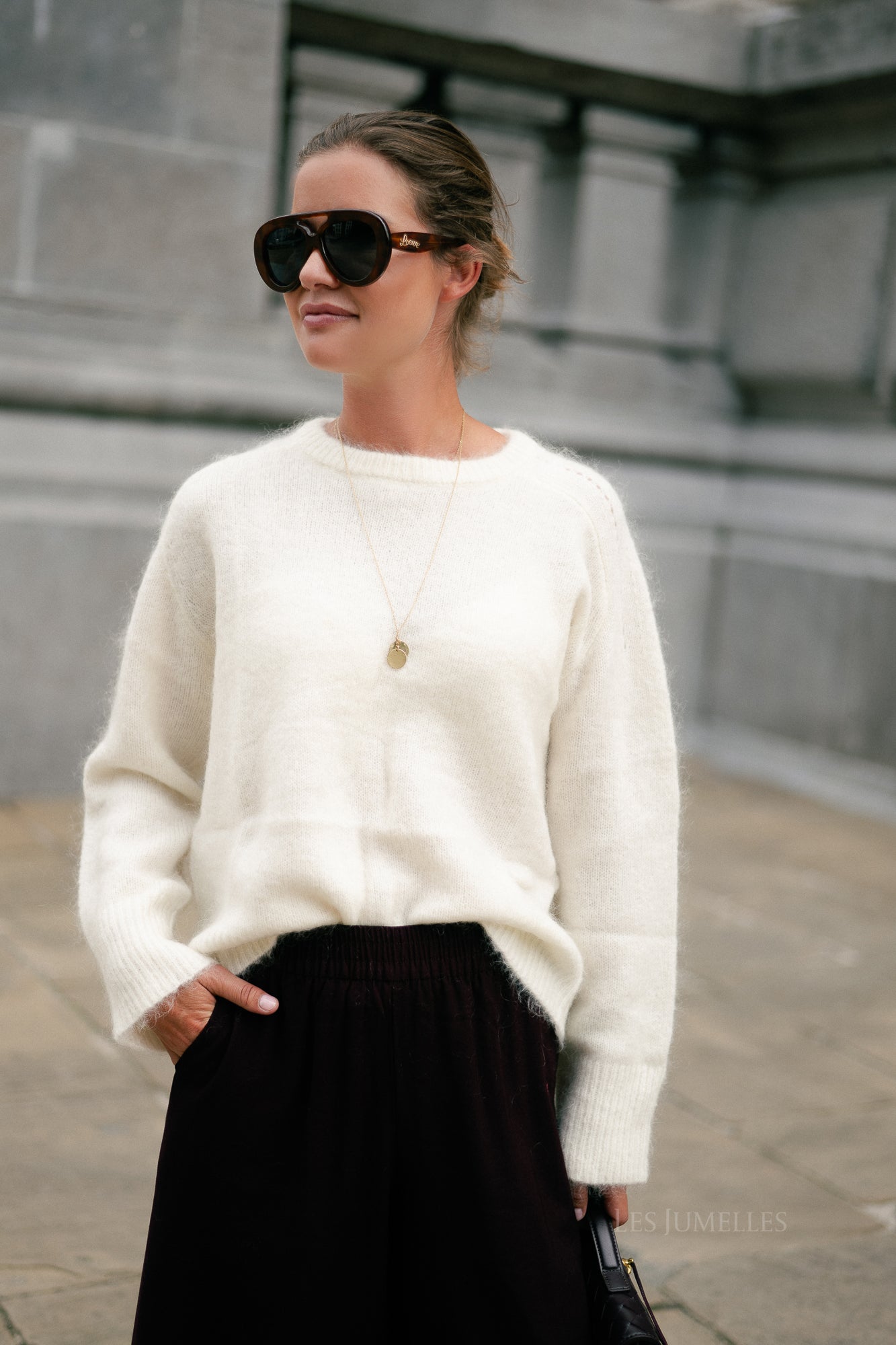 Ellie mohair jumper ecru