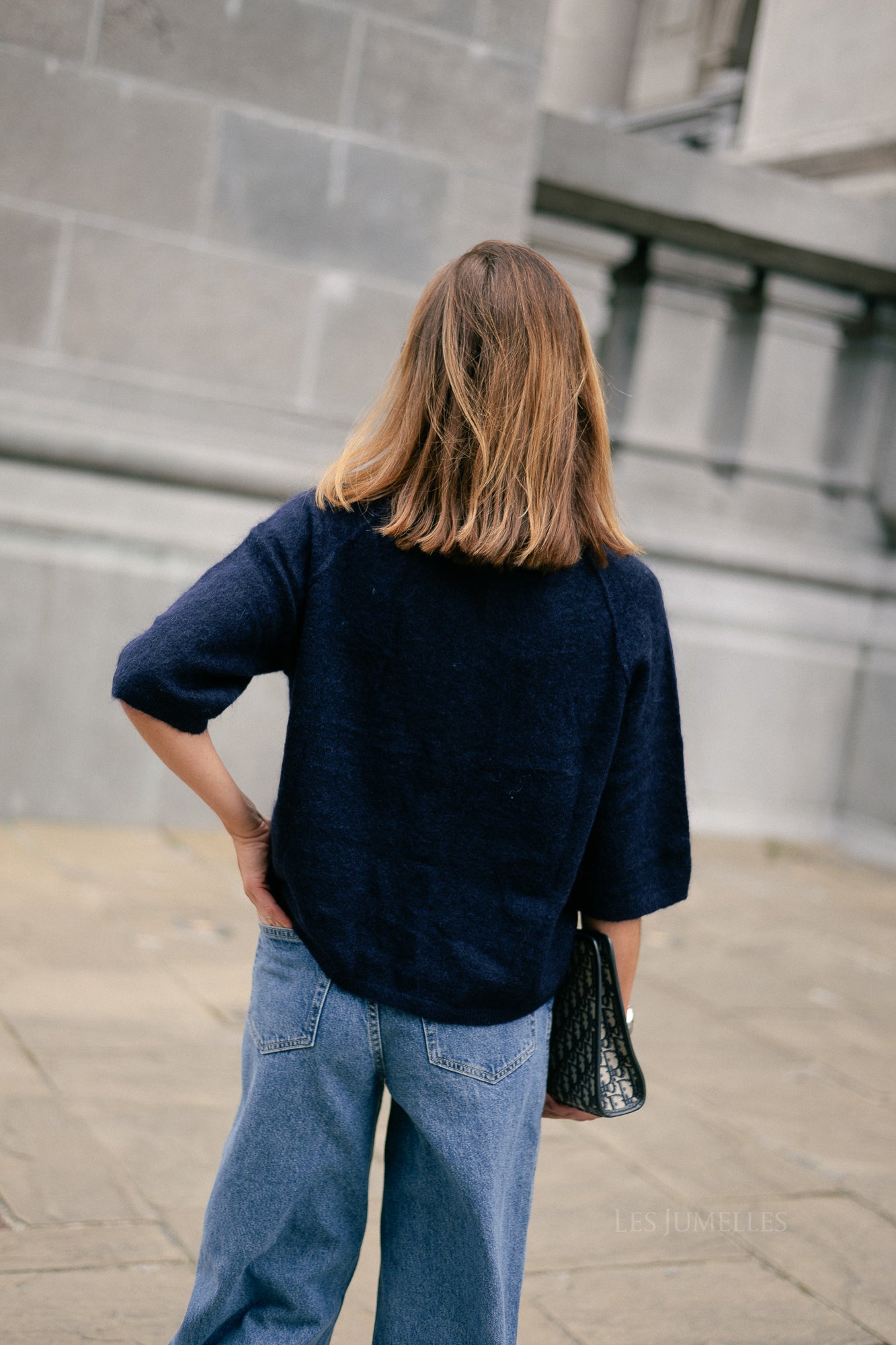 Marine mohair jumper navy