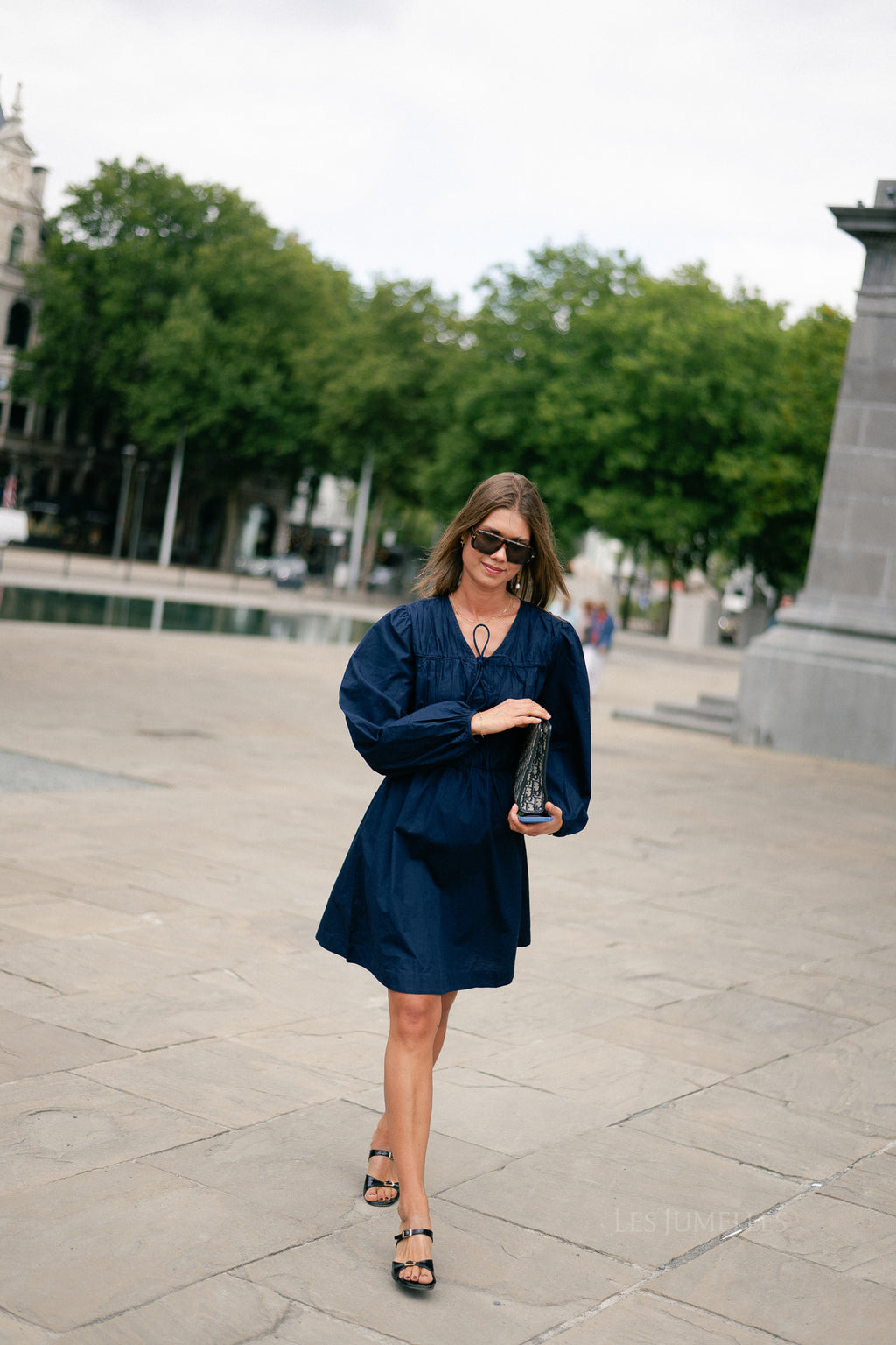 YASEbba LS dress navy blazer