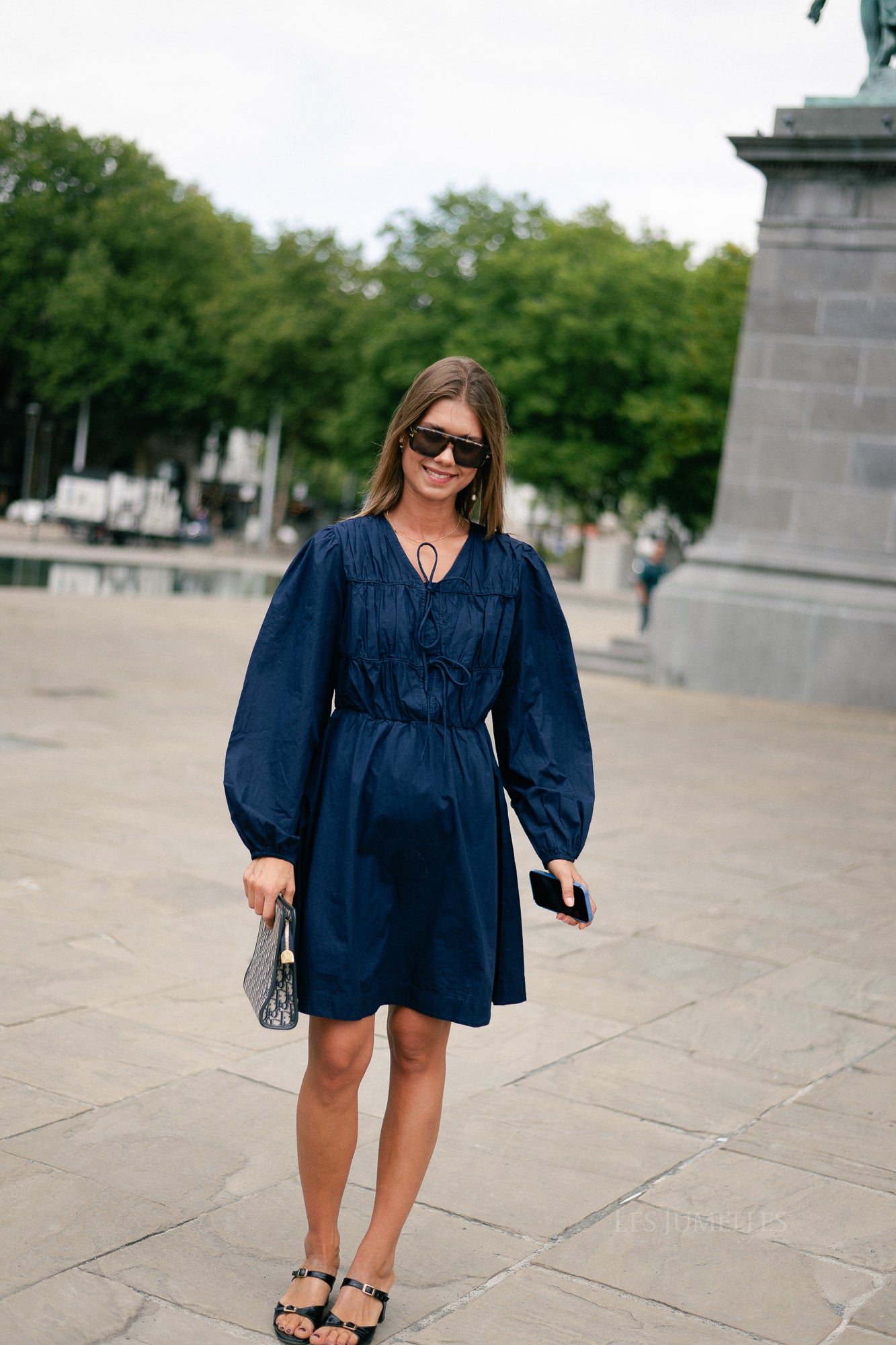 YASEbba LS dress navy blazer